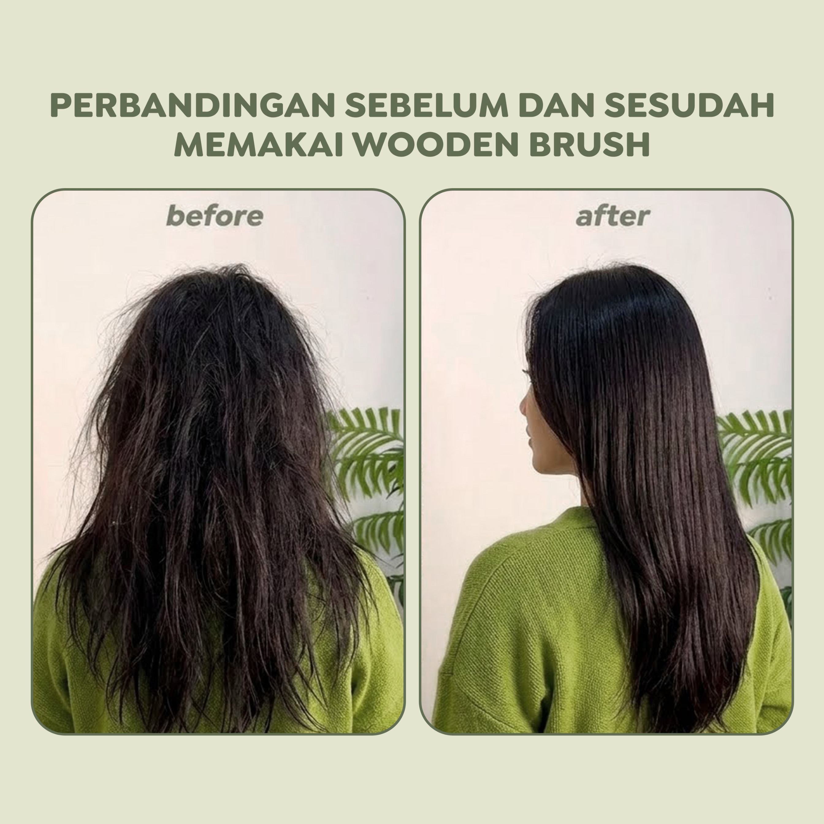 Grotopia Dermacore Bamboo Brush V2 Sisir Scalp Massager Comb Perawatan Akar Rambut Bambu Kayu