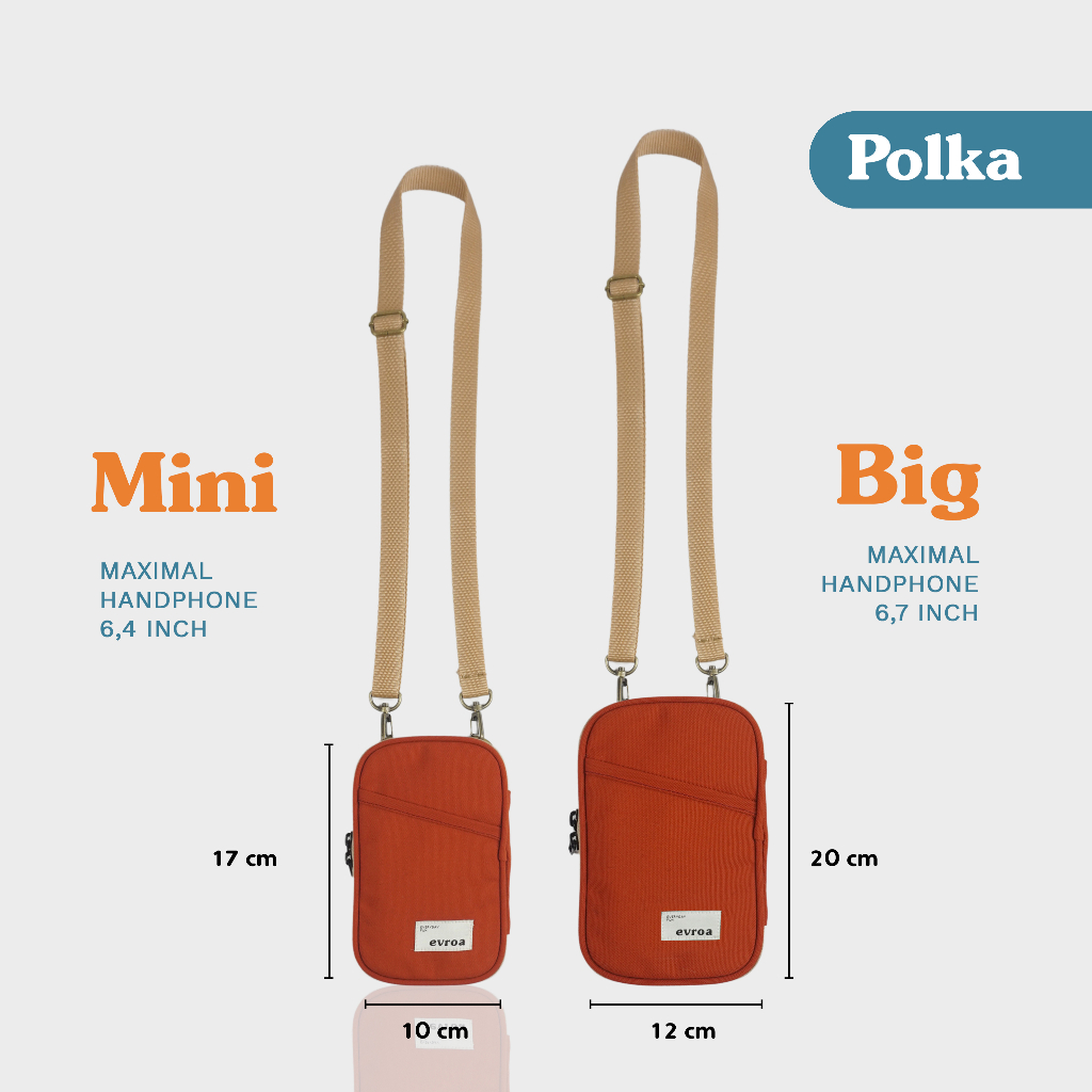 Evroa Polka Sling Phone - Terracotta