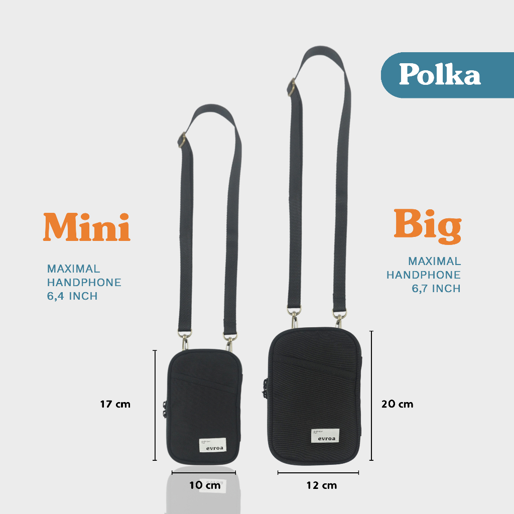 Evroa Polka Sling Phone - Black
