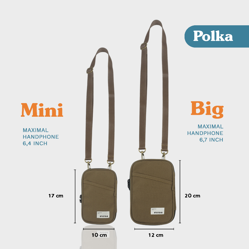 Evroa Polka Sling Phone - Coffe