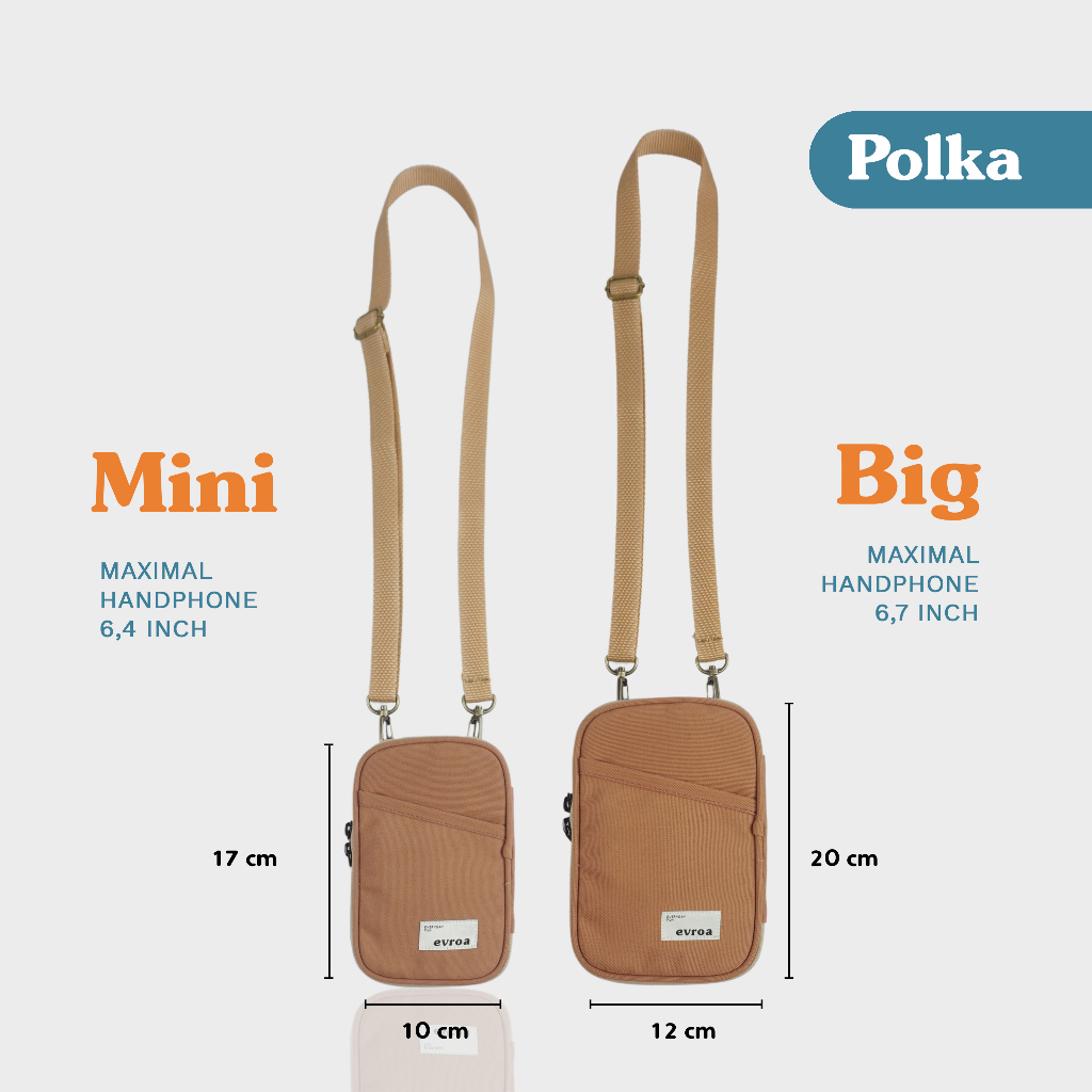 Evroa Polka Sling Phone - Brownie