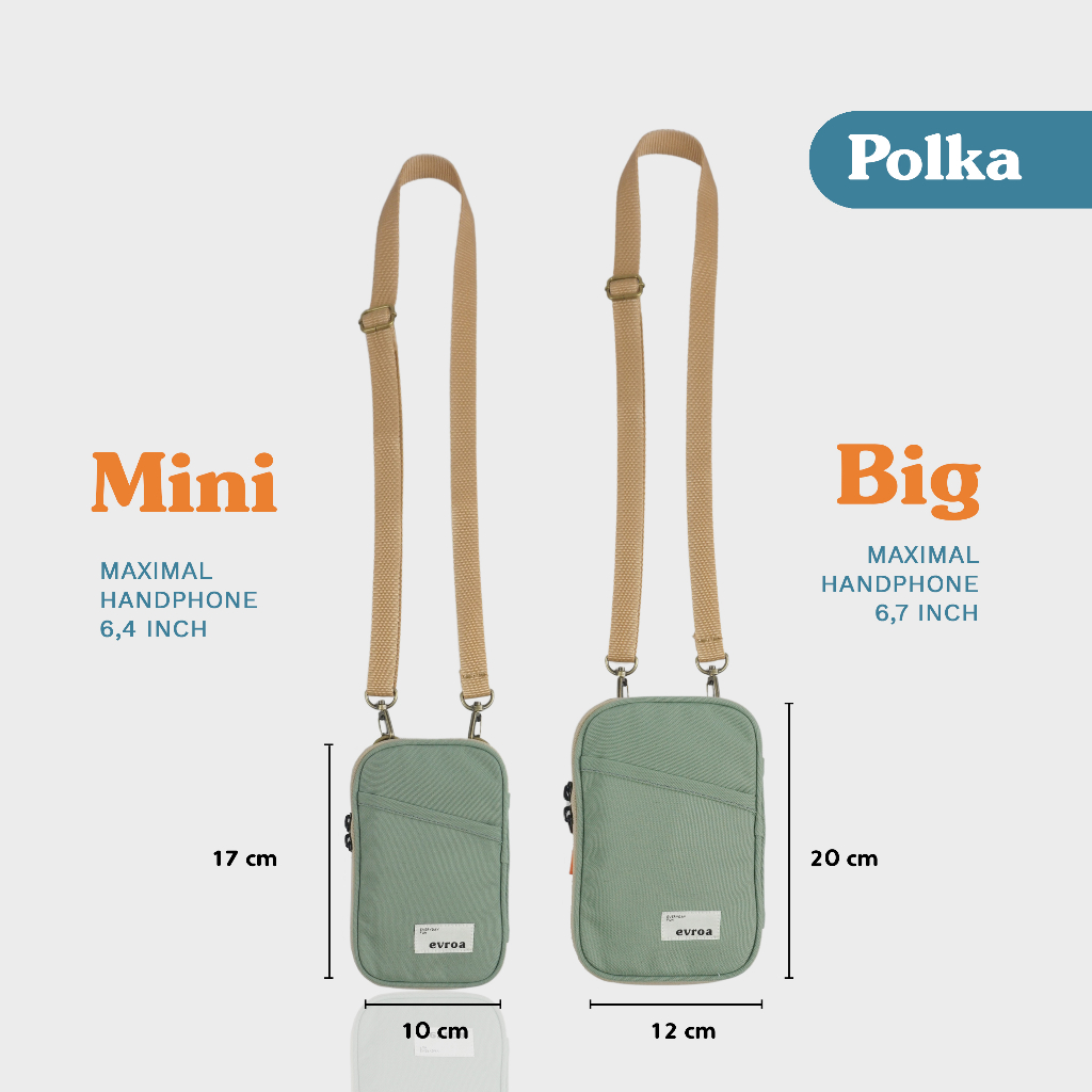 Evroa Polka Sling Phone - Olive