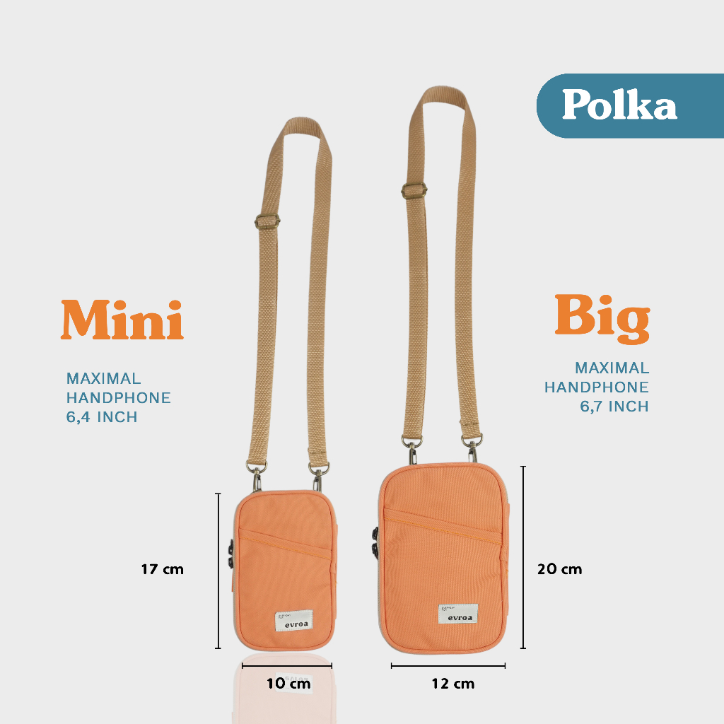 Evroa Polka Sling Phone - Peach