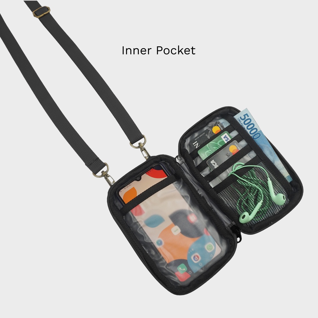 Evroa Polka Sling Phone - Dark Grey