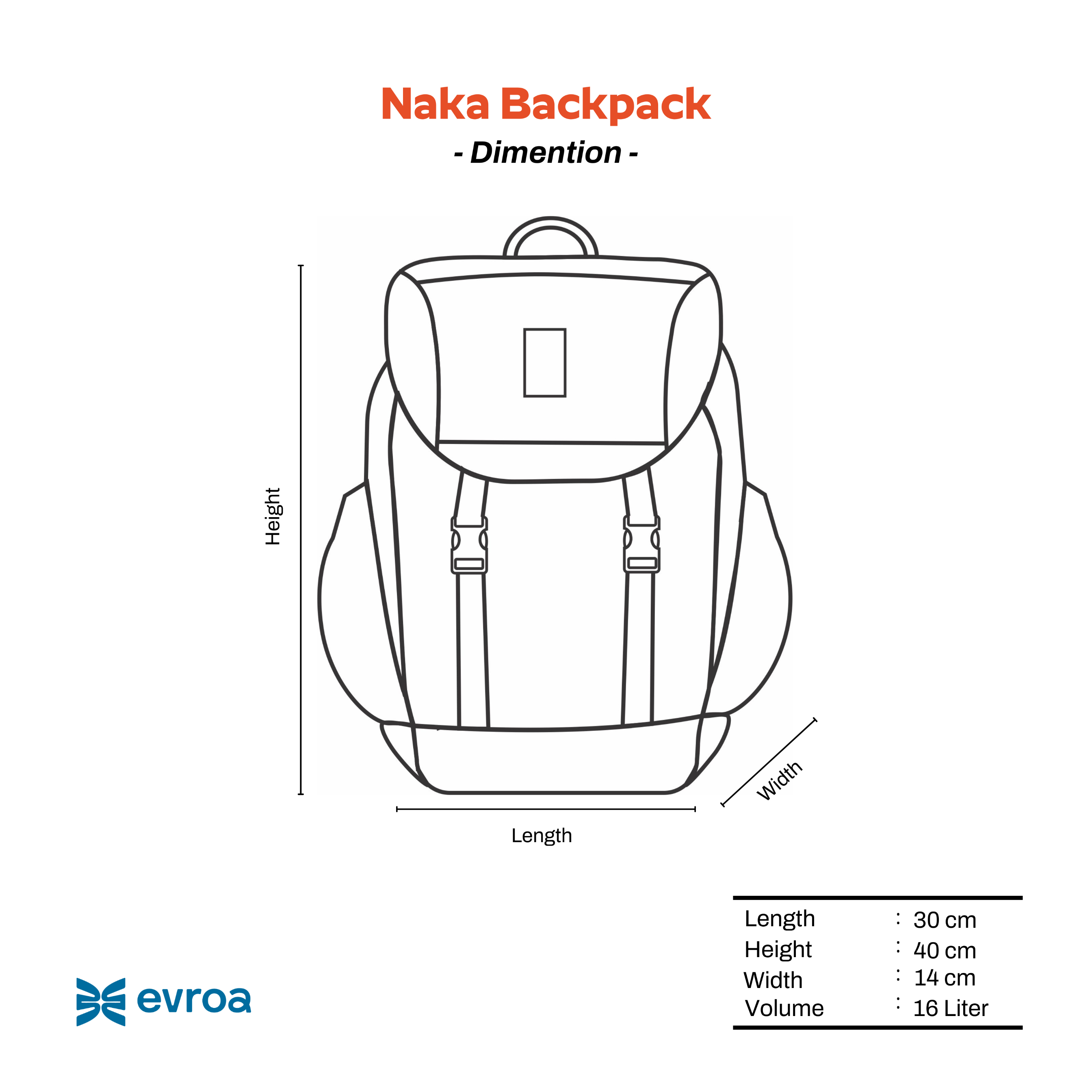 Evroa Naka Backpack All Varian