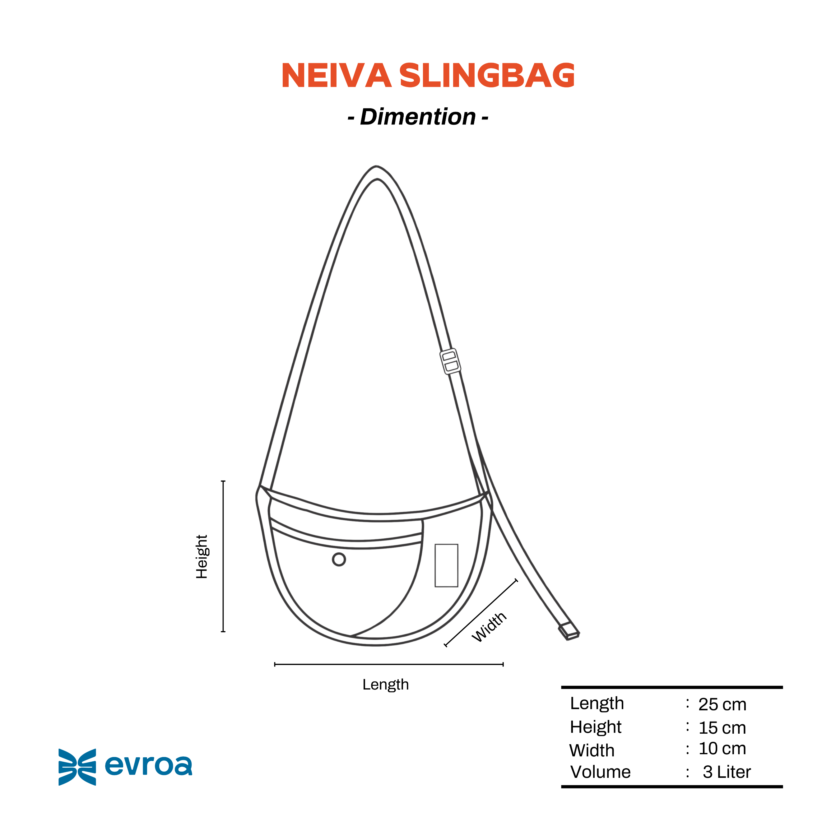 Evroa Neiva Slingbag - Terracota