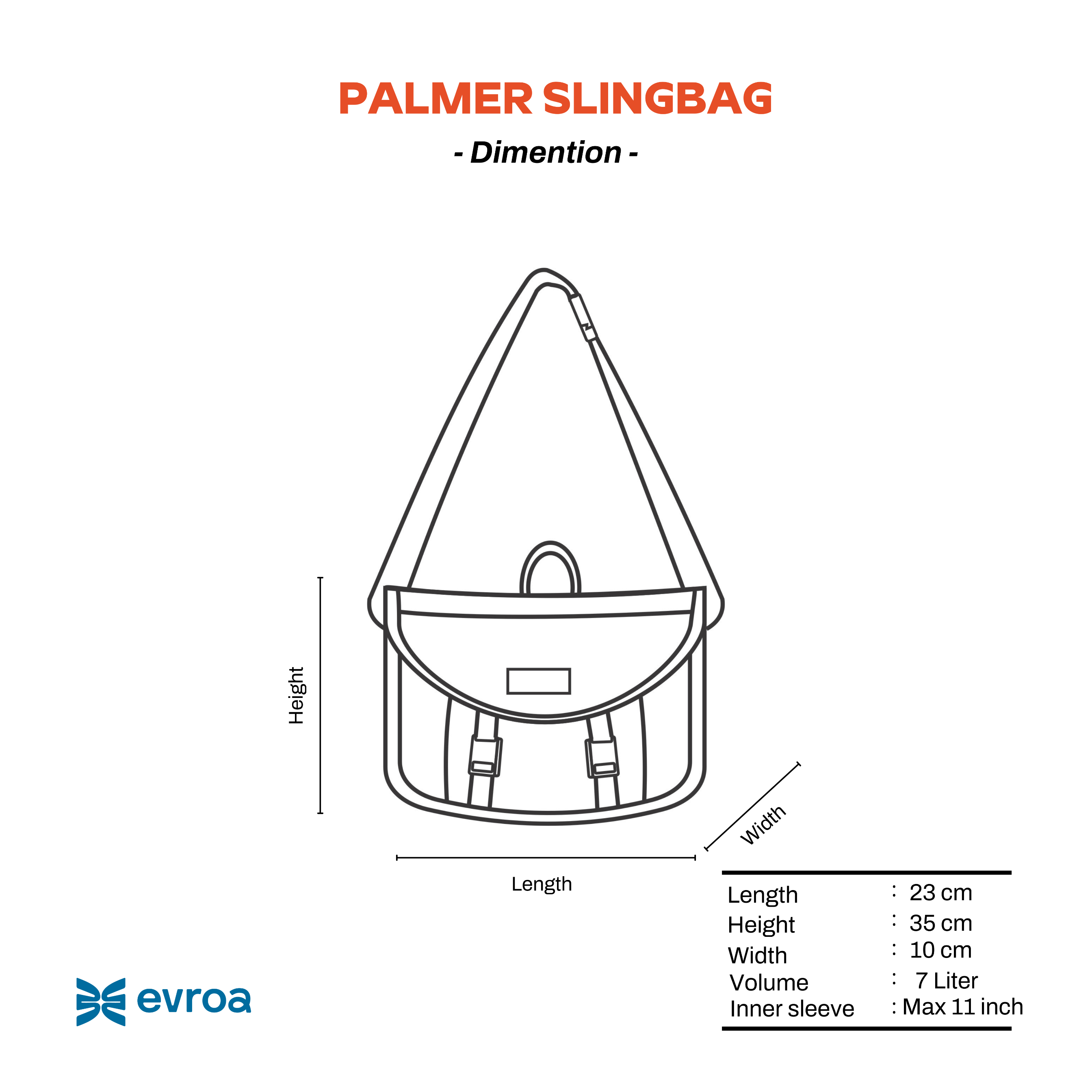 Evroa Palmer Slingbag - Navy Green