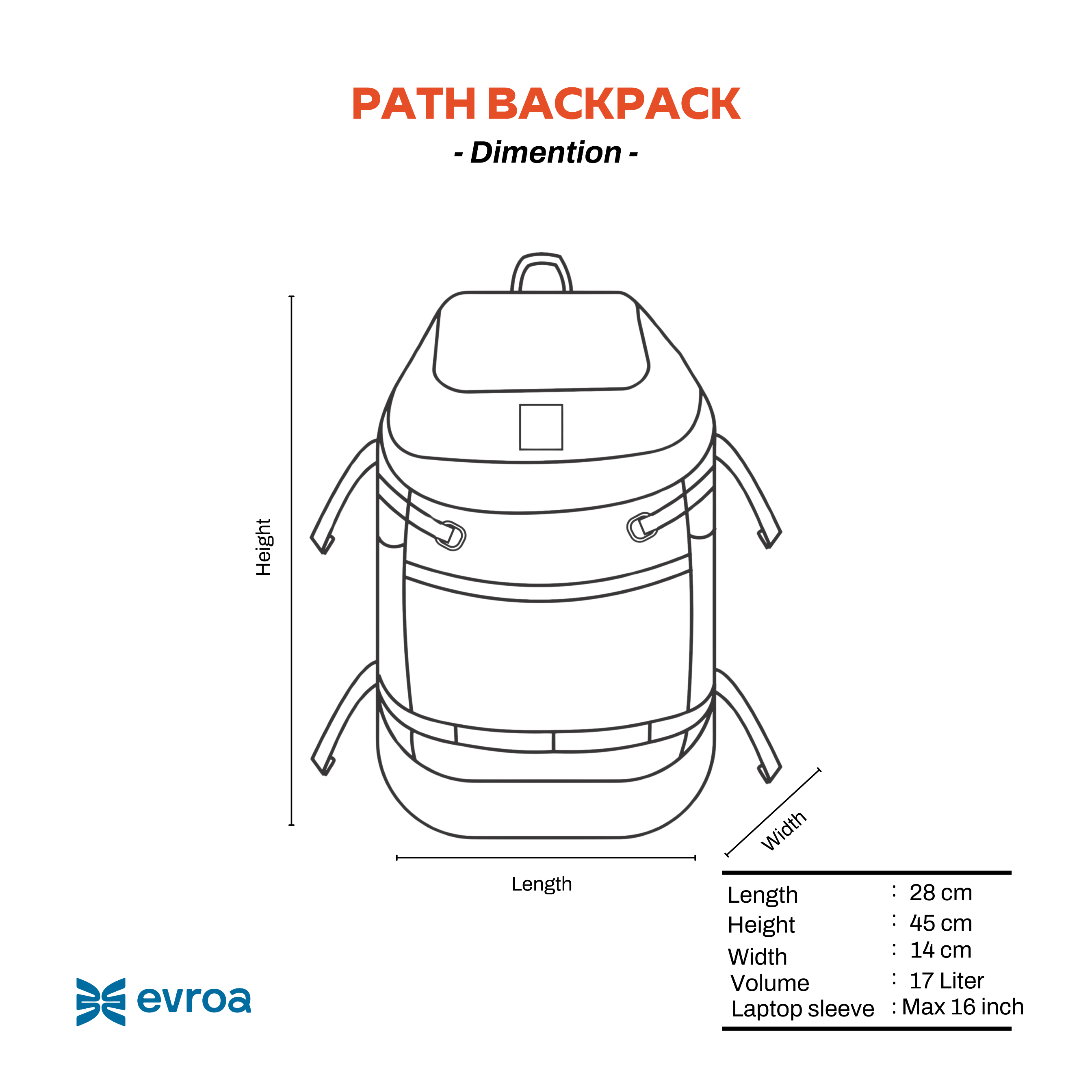 Evroa Path Backpack - Green Forest