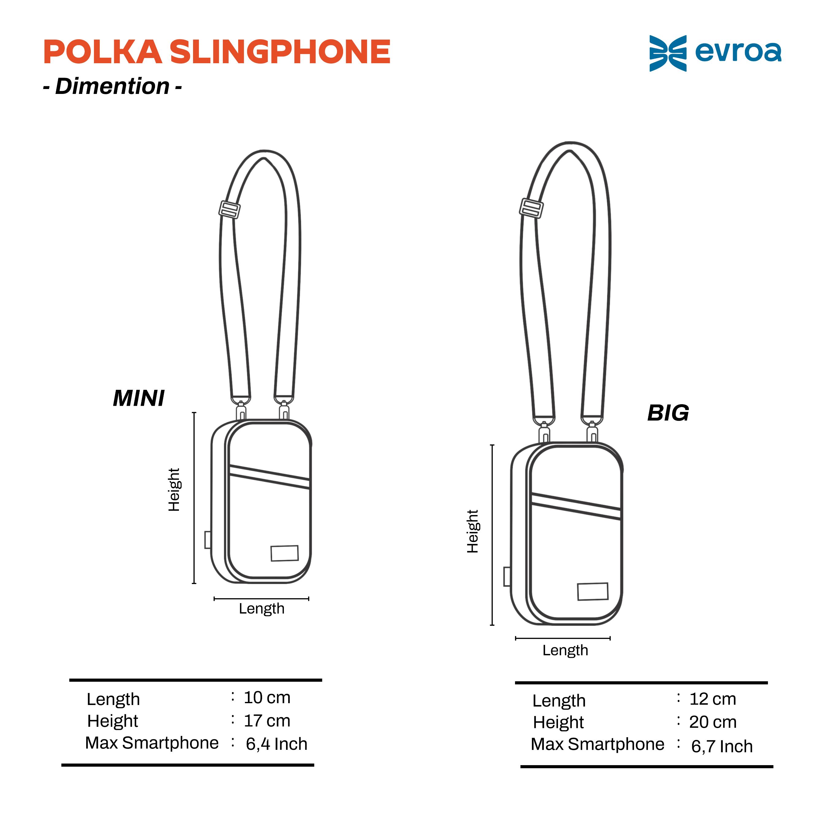 Evroa Polka Sling Phone - Coffe
