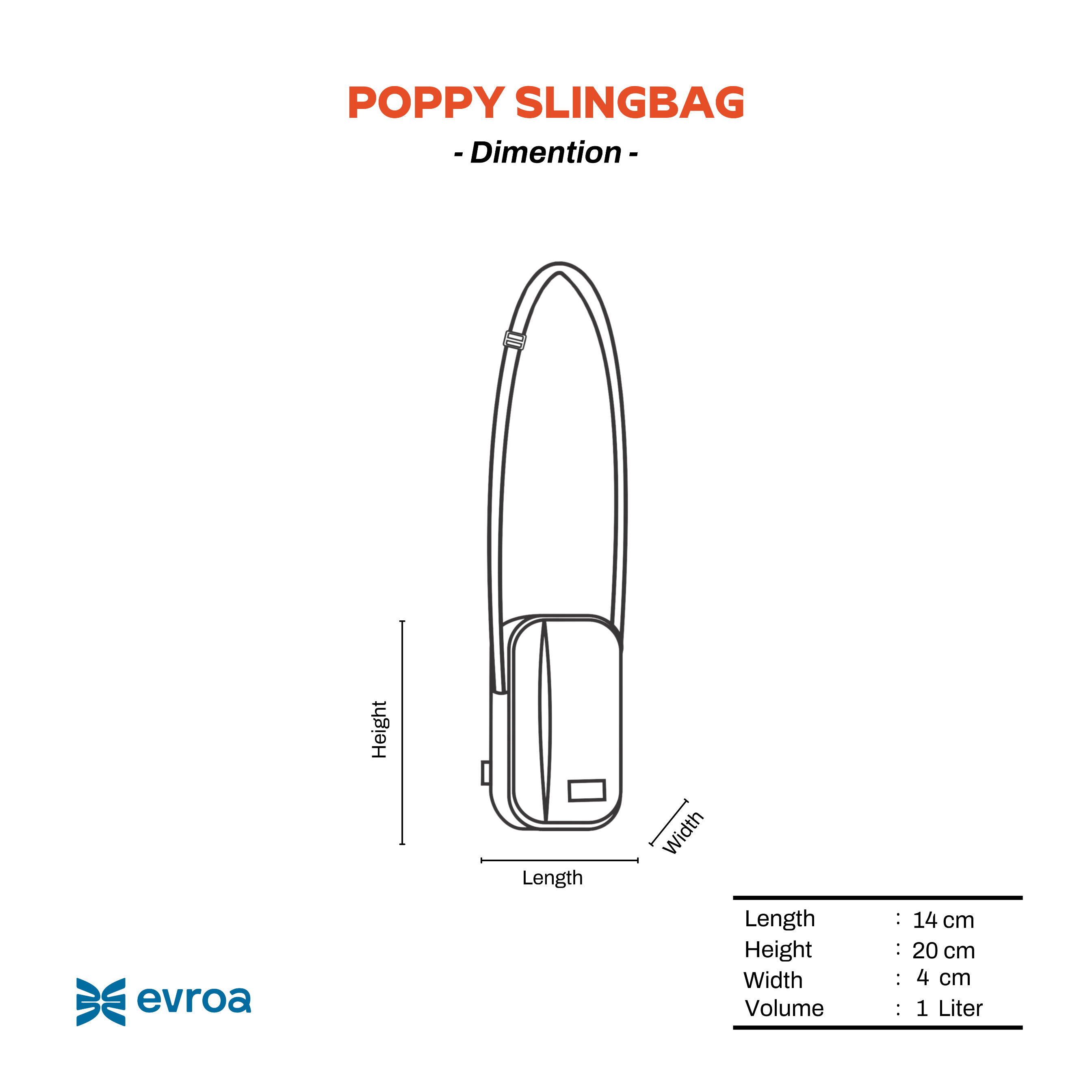 Poppy Sling Bag - Evroa