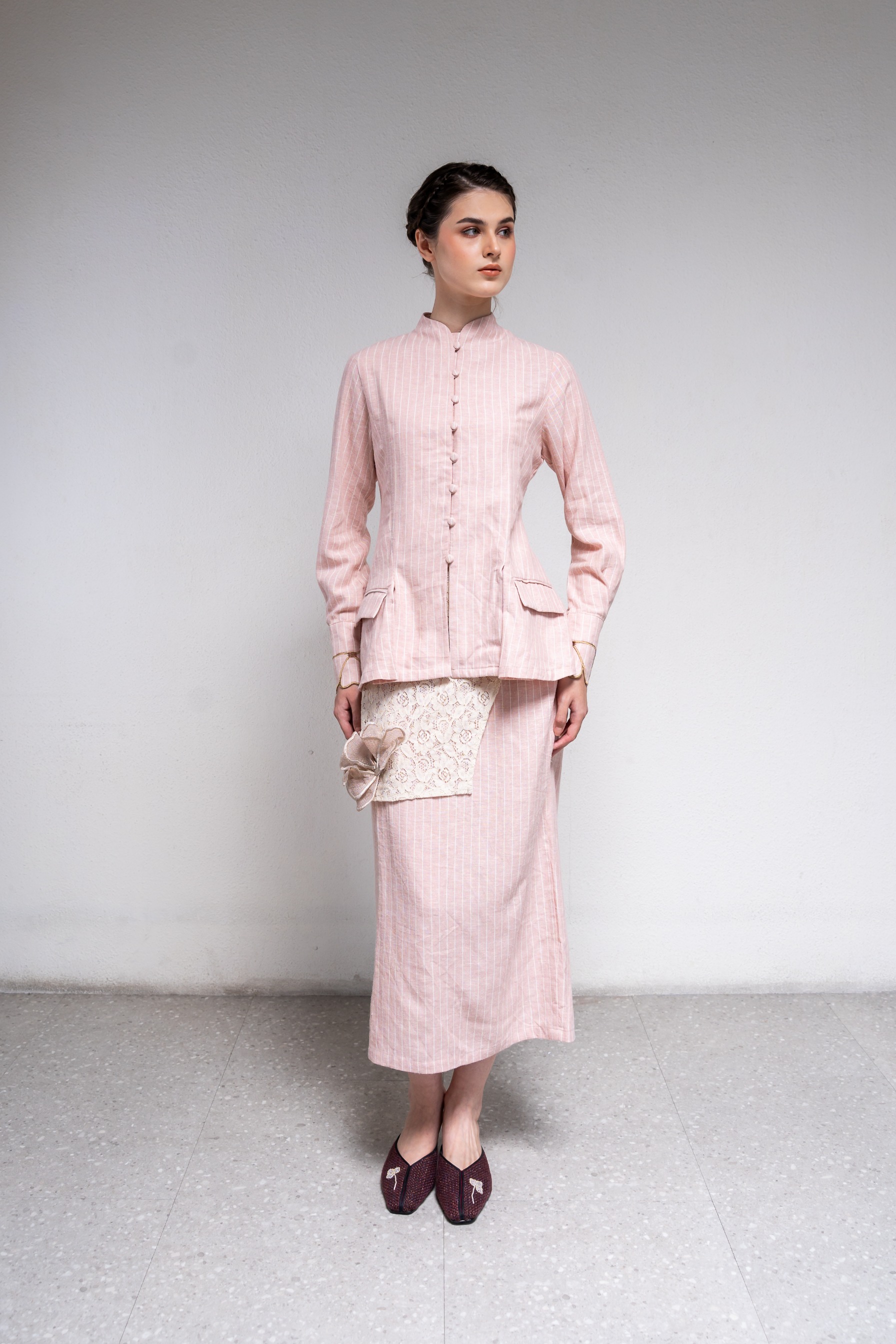 Linen Pinstripe Top