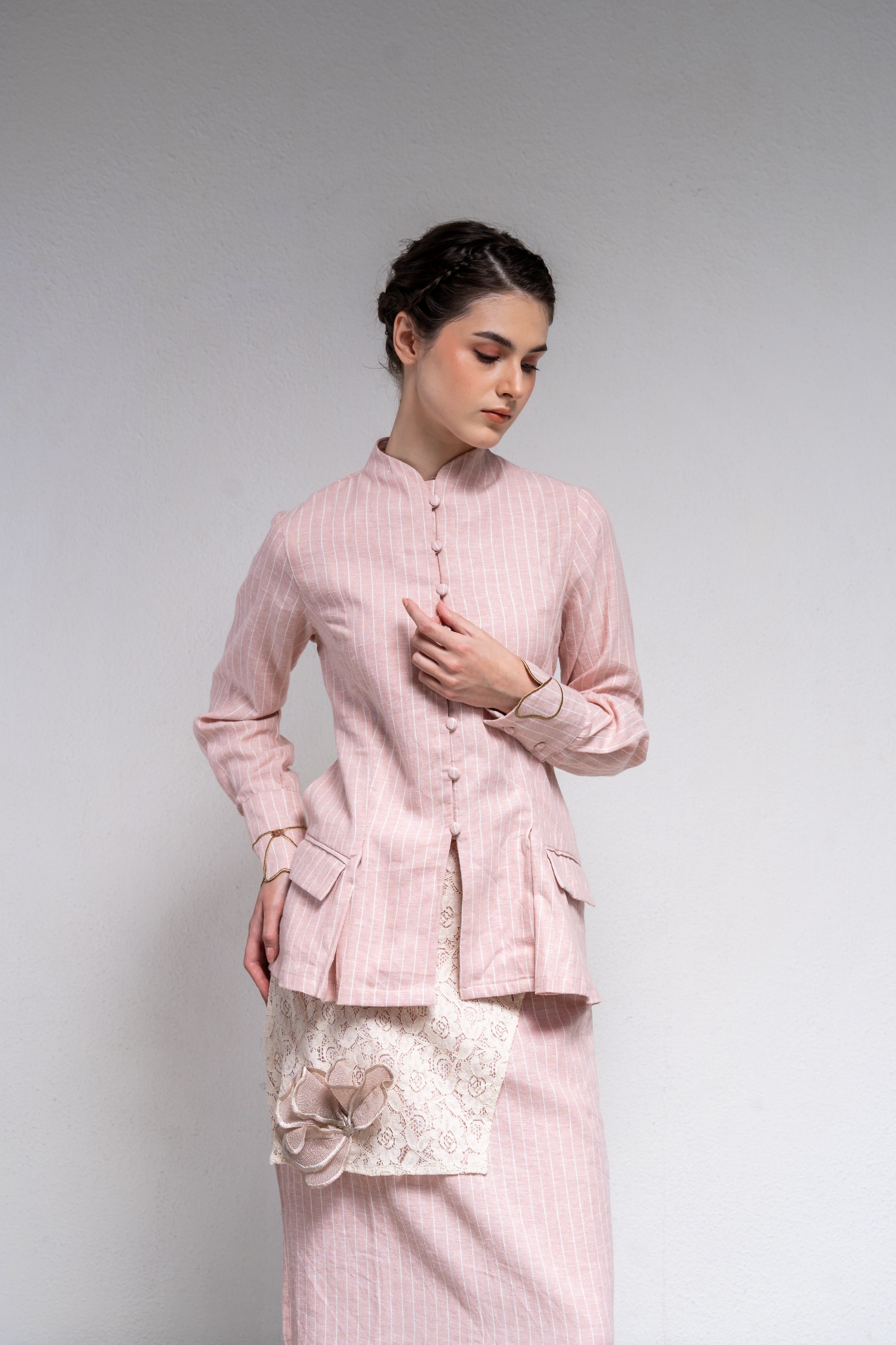 Linen Pinstripe Top