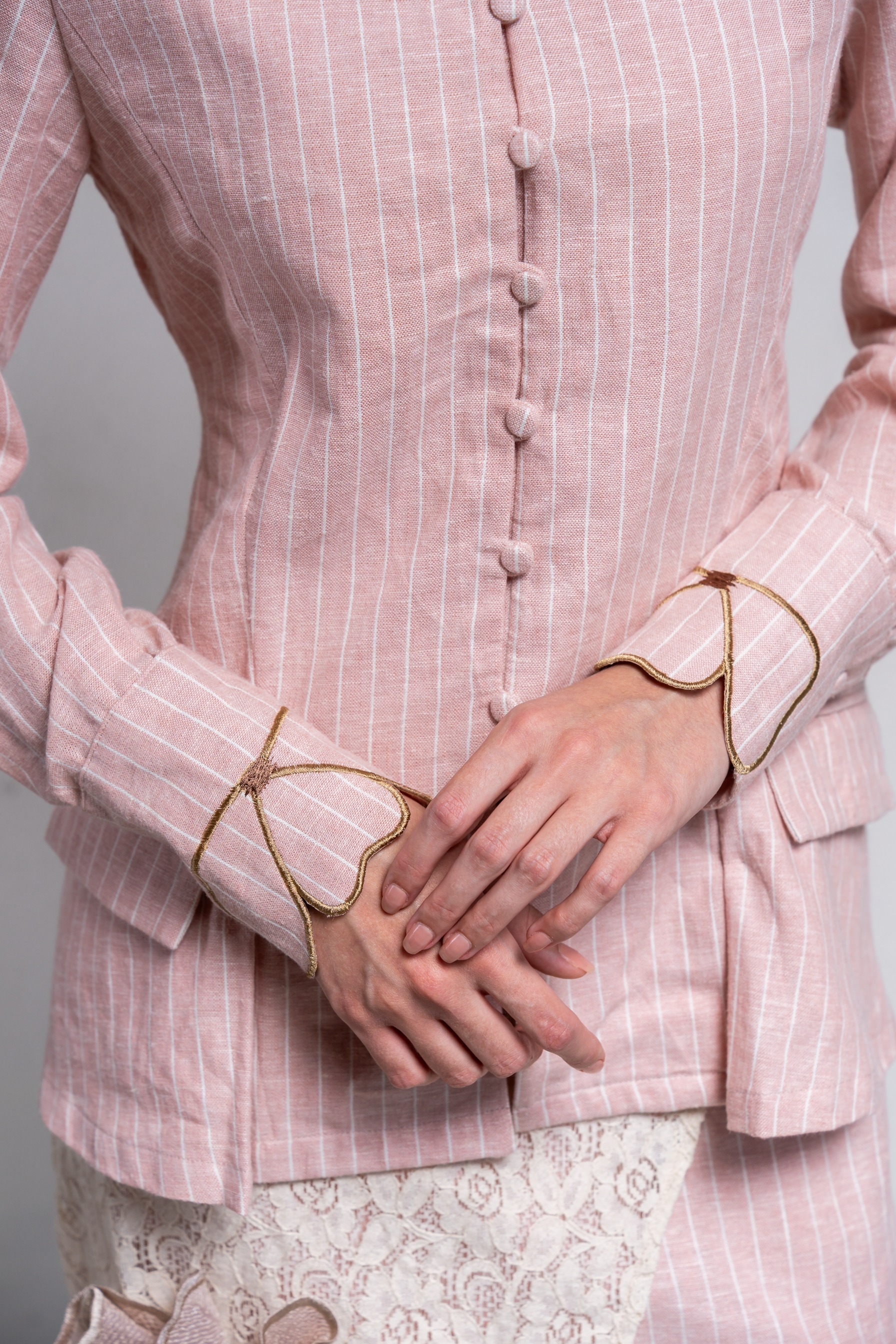 Linen Pinstripe Top