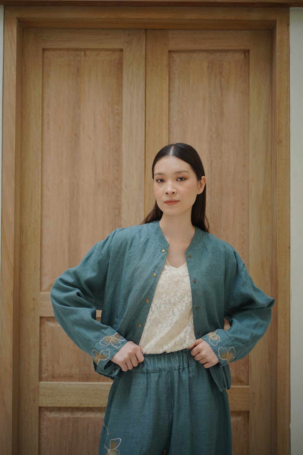 Embroidered Linen Jacket