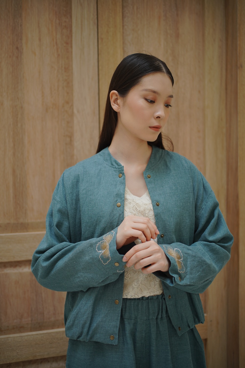 Embroidered Linen Jacket