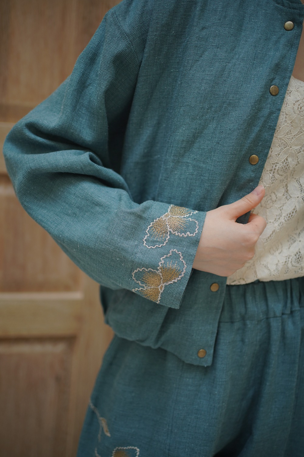 Embroidered Linen Jacket