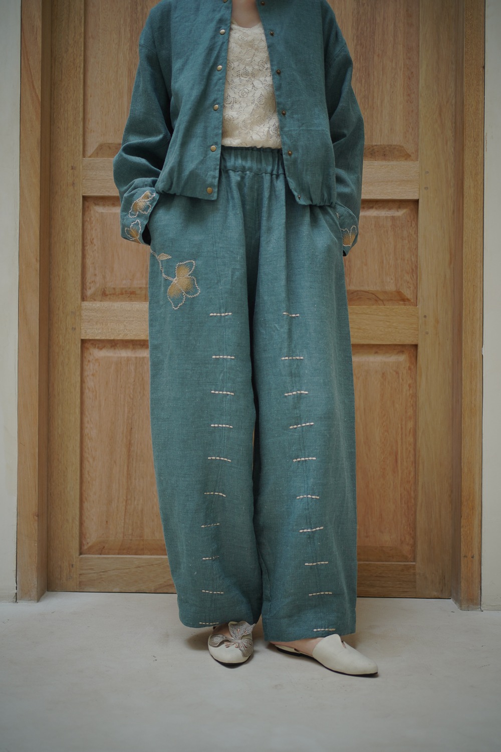 Embroidered Pants