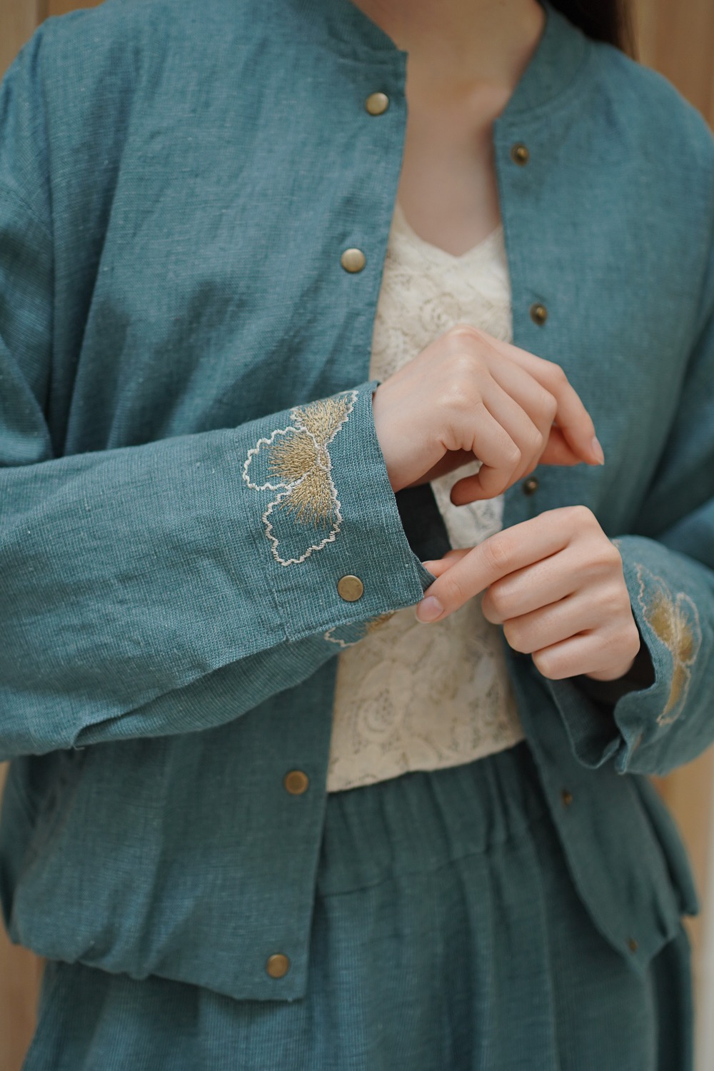 Embroidered Linen Jacket