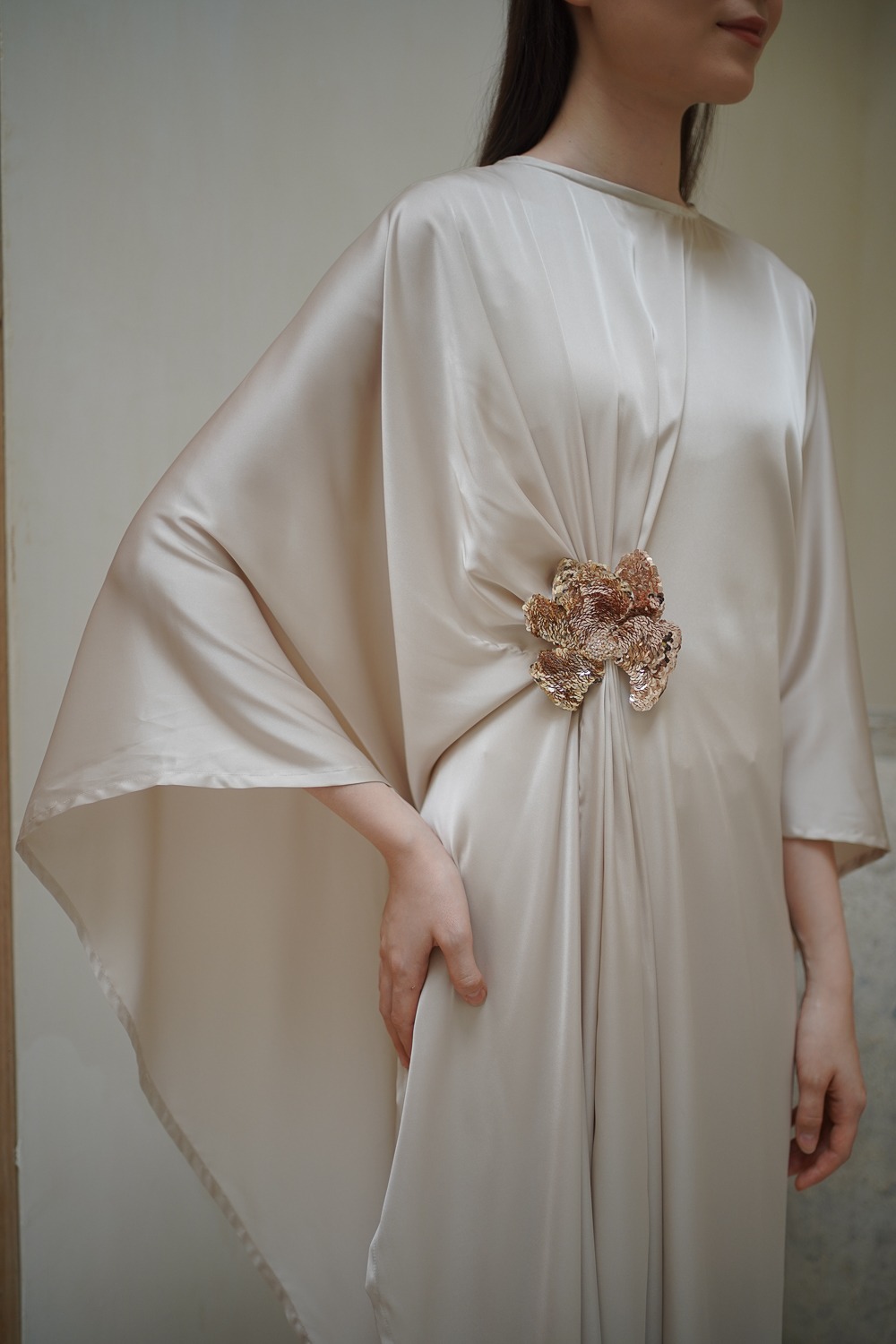 Embroidered Sequin Kaftan