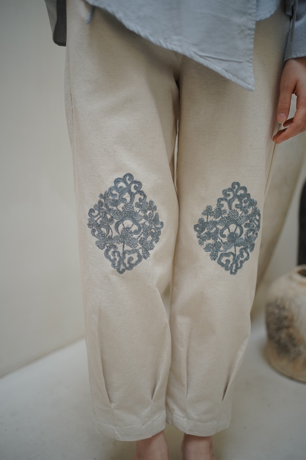 Linen Barrel Pants