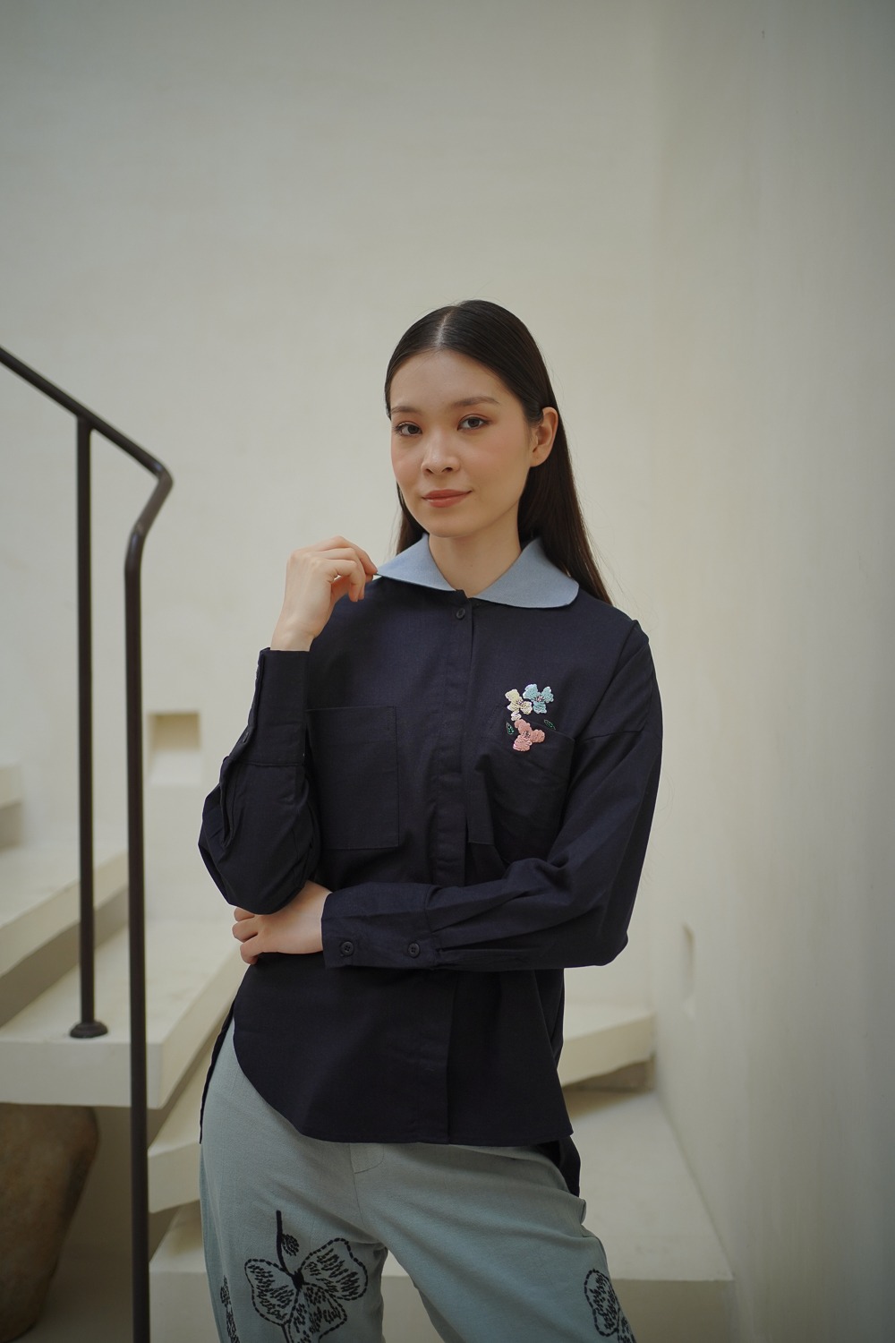 Embellishments Linen Top