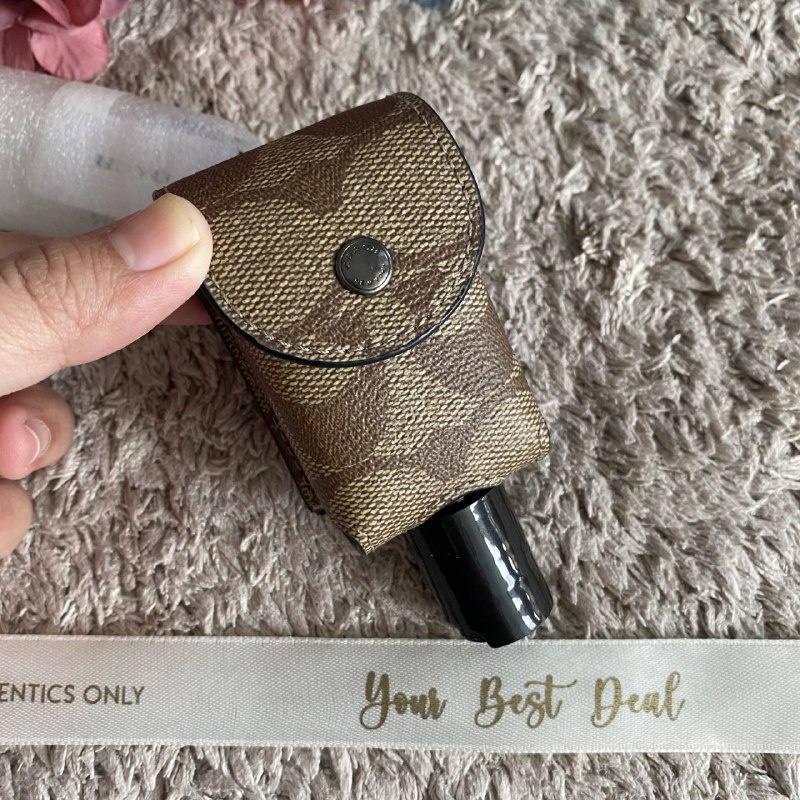 Coach Signature Hand Sanitizer Holder Khaki