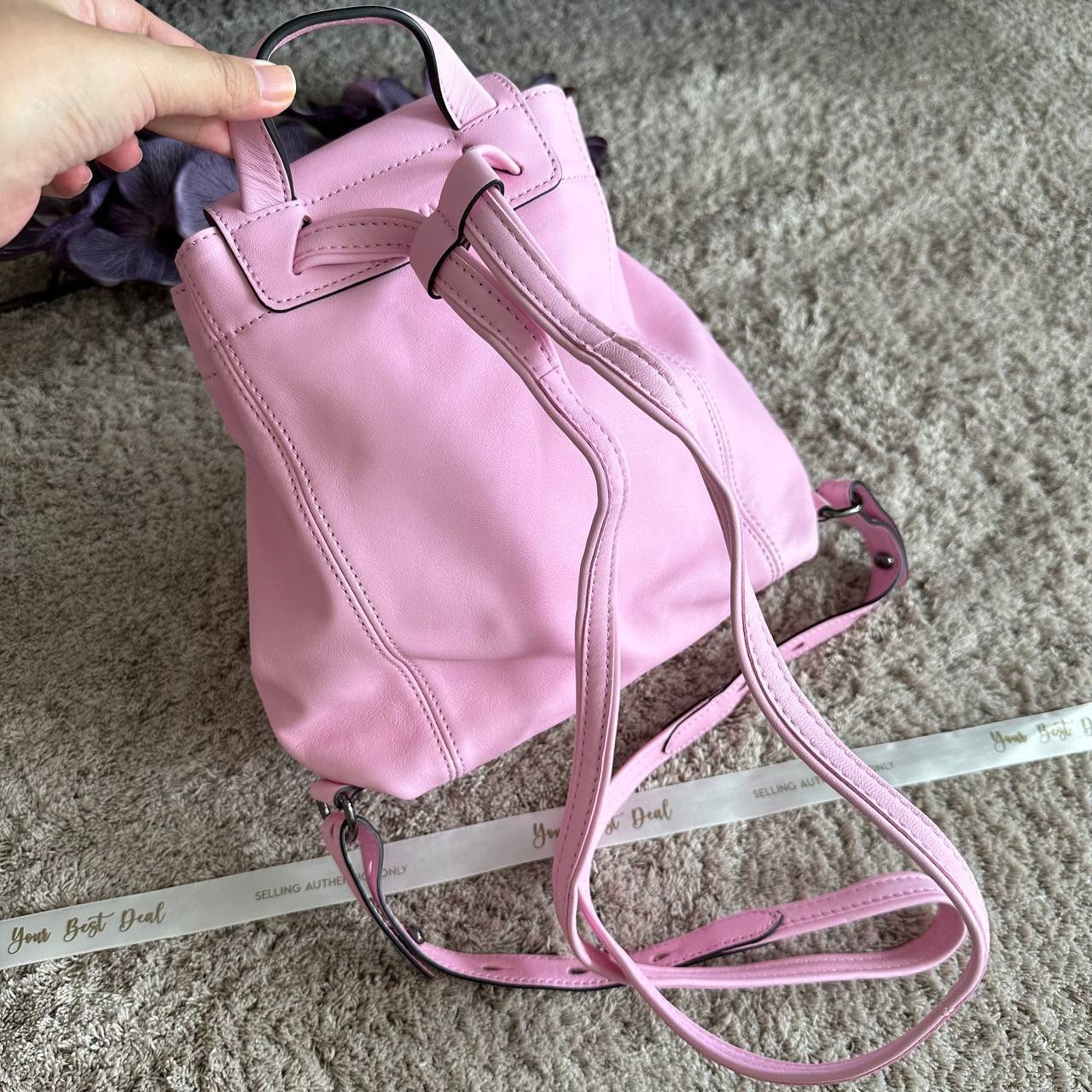 LC XS Backpack Le Pliage Cuir Pink
