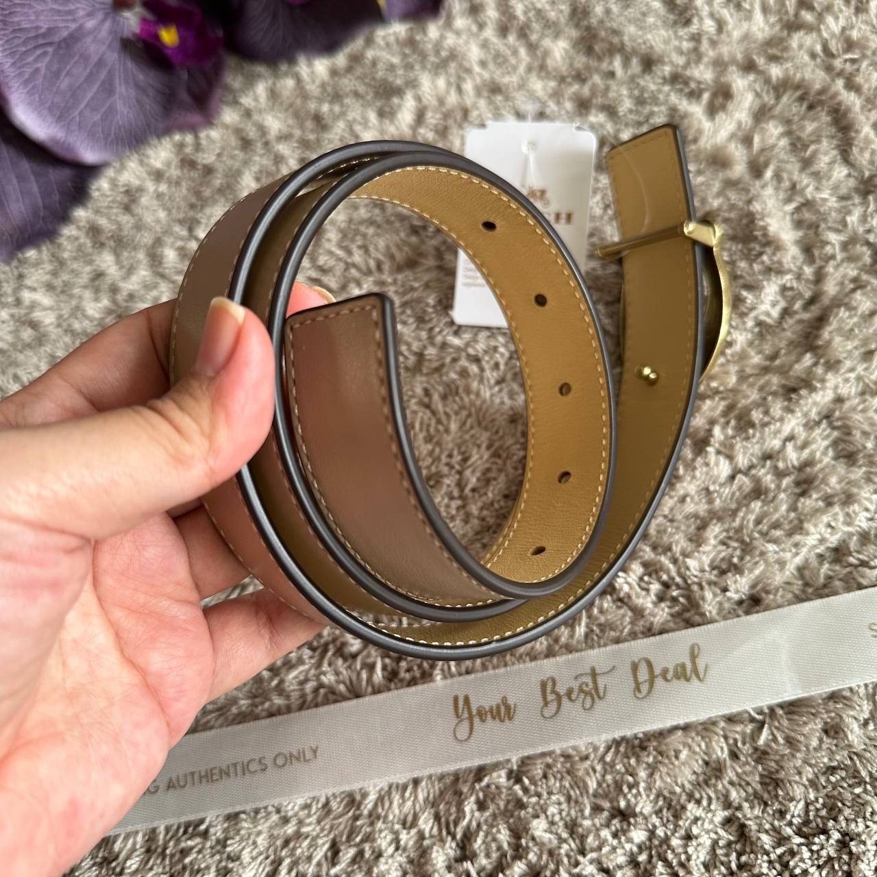 Coach Signature Reversible Belt