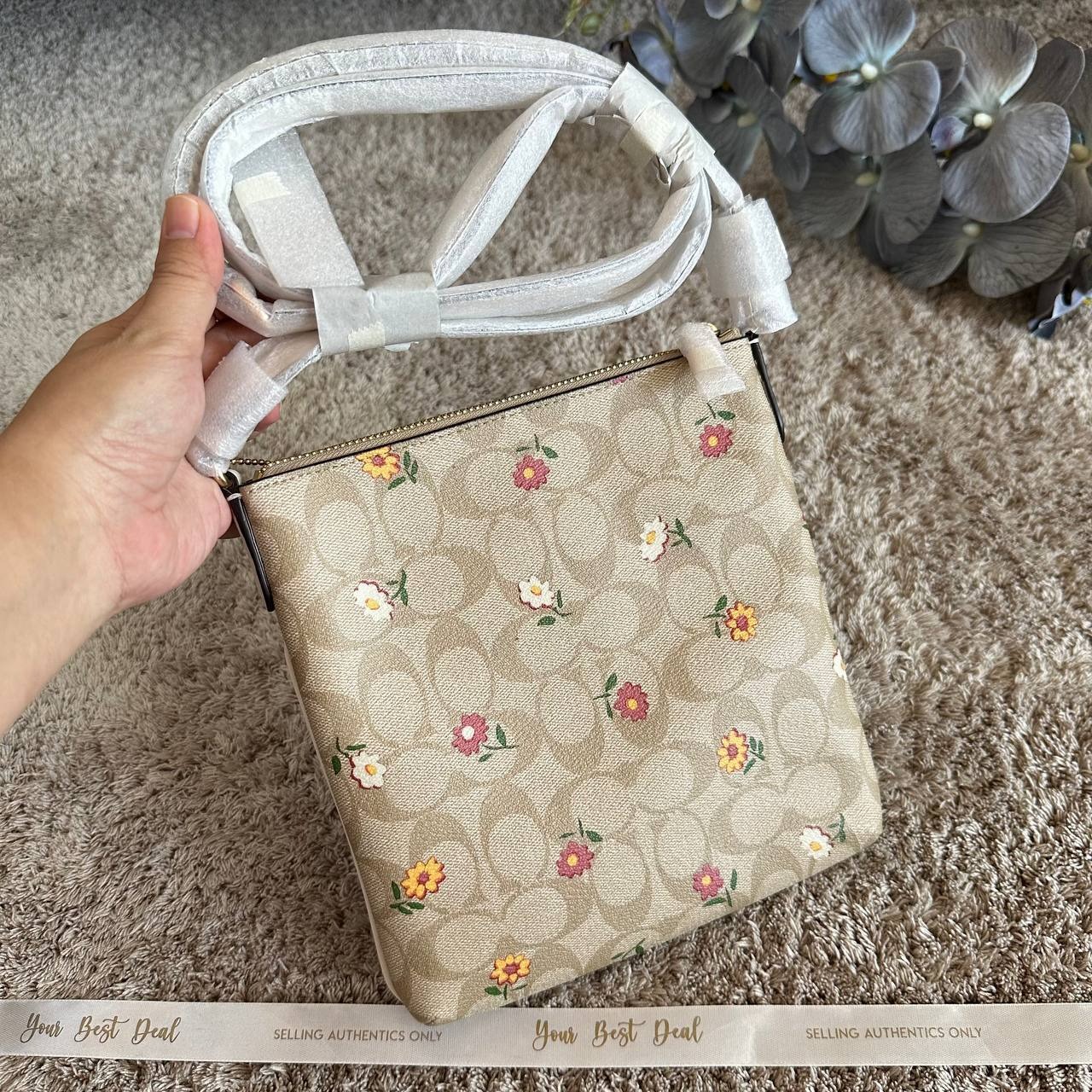 Coach Signature Mini Rowan File Bag