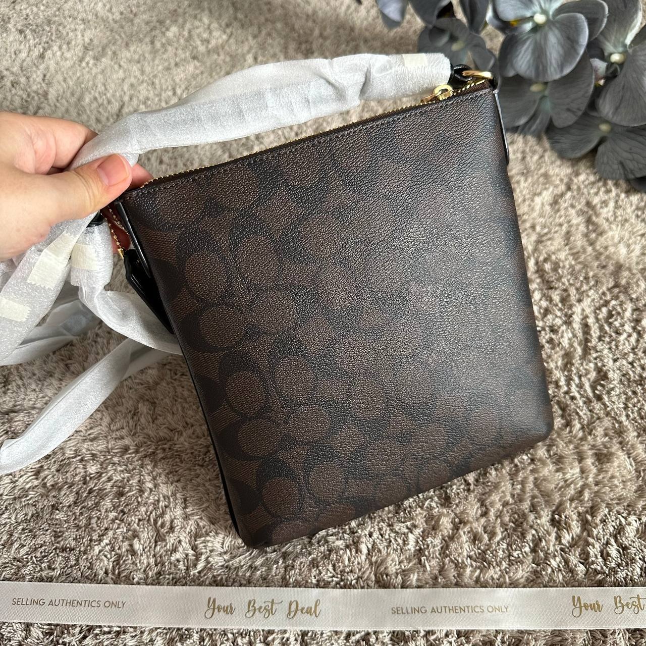 Coach Signature Mini Rowan File Bag