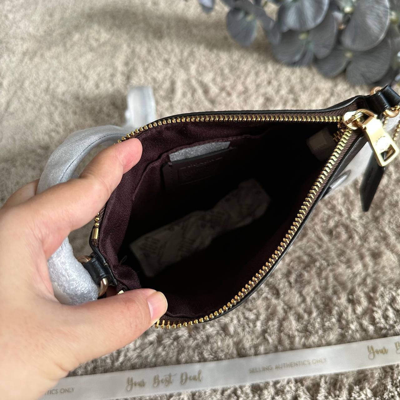 Coach Signature Mini Rowan File Bag