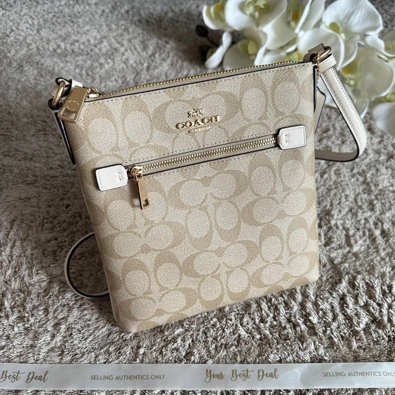 Coach Signature Mini Rowan File Bag