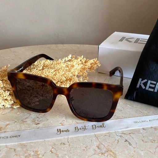 Image of Kenzo Square Ladies Sunglasses Havana