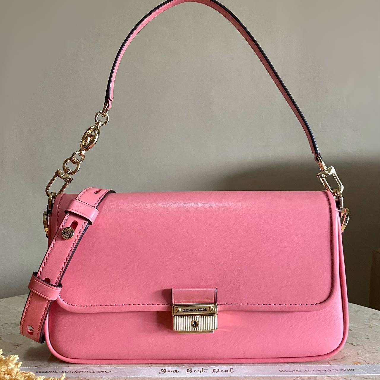 Michael Kors Bradshaw Shoulder Bag Tea Rose