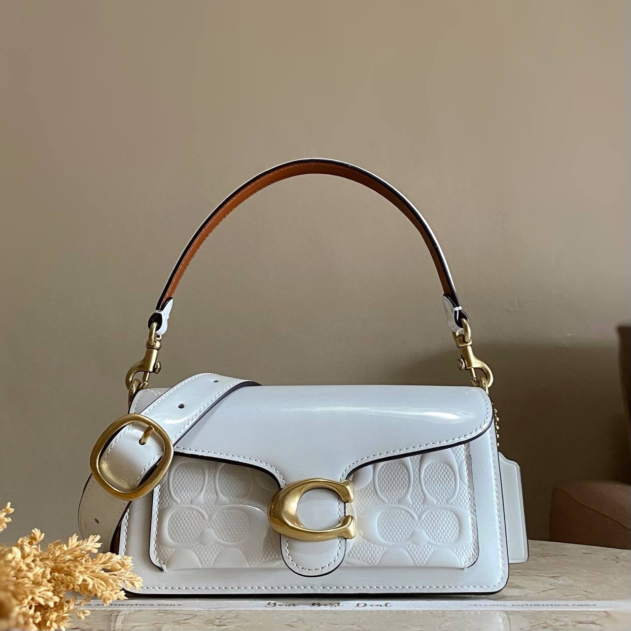 Coach Signature Patent Leather Tabby