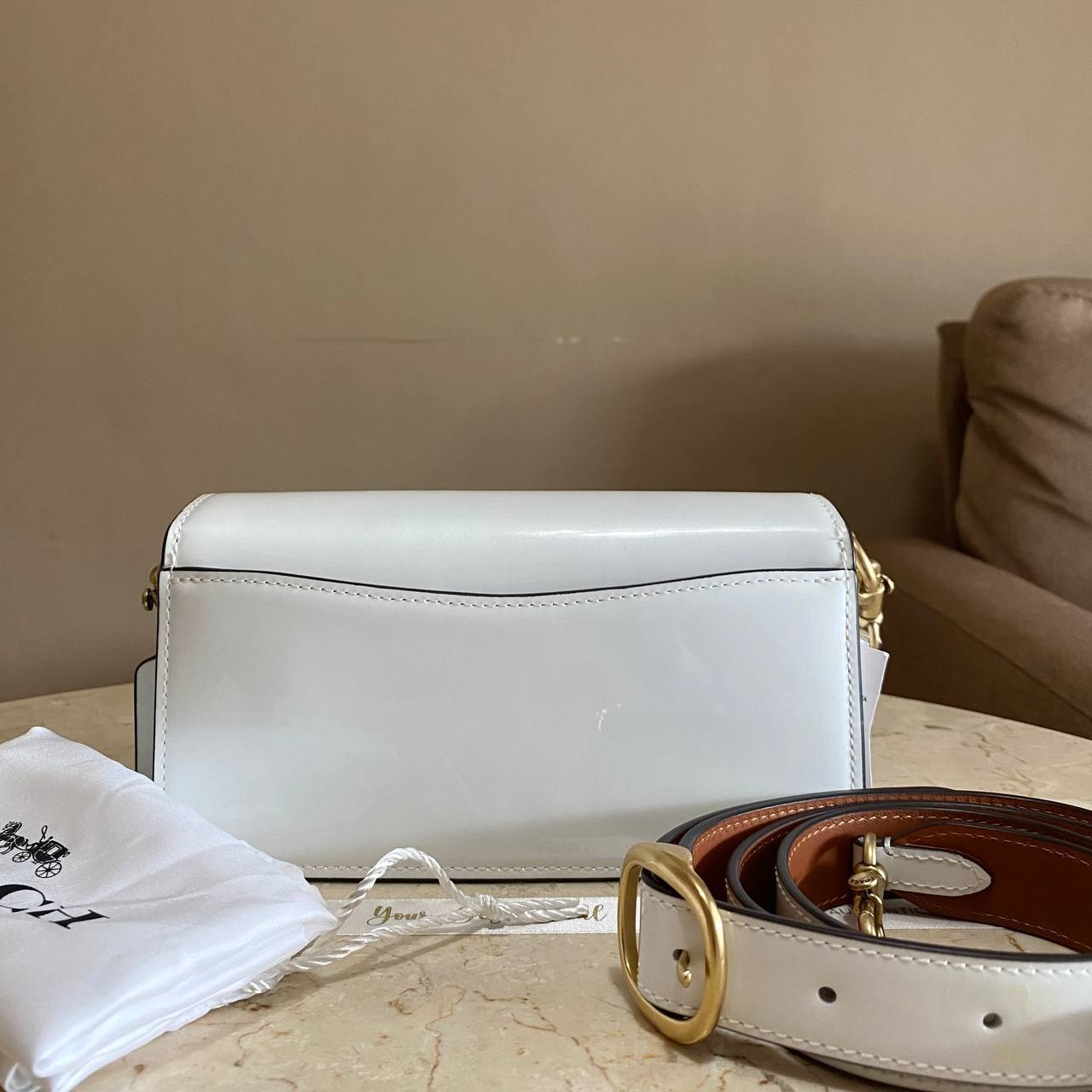 Coach Signature Patent Leather Tabby