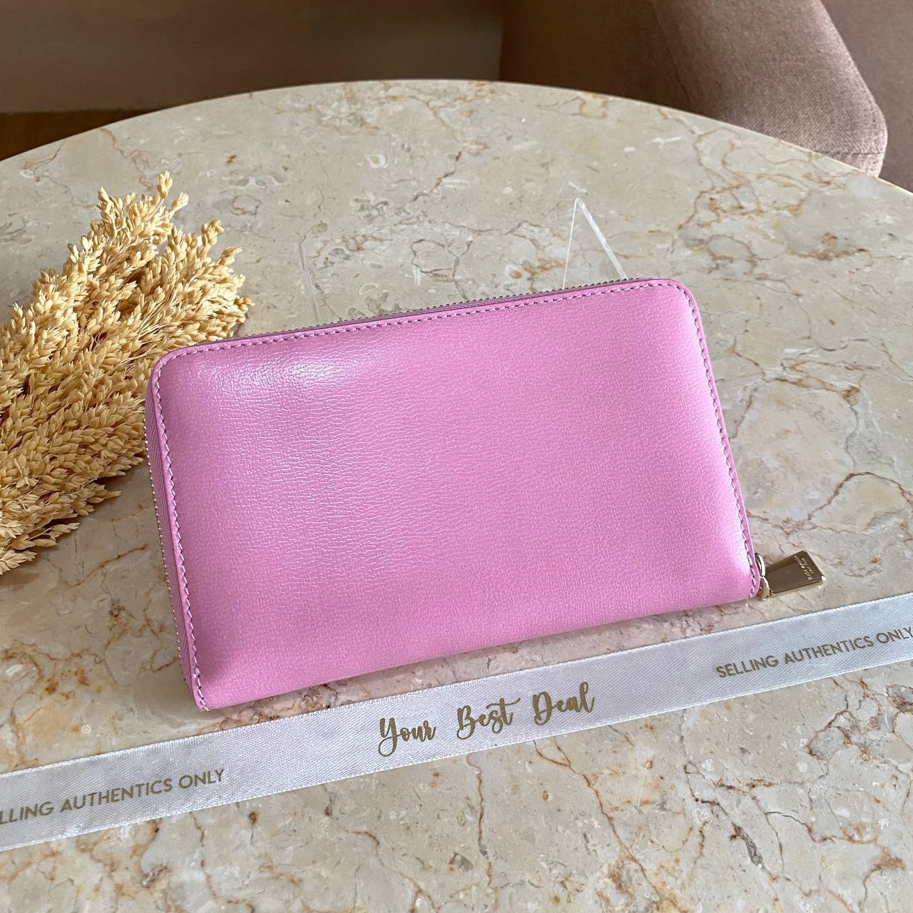 Kate Spade Katy Shiny Medium Zip Around Wallet Mandavilla