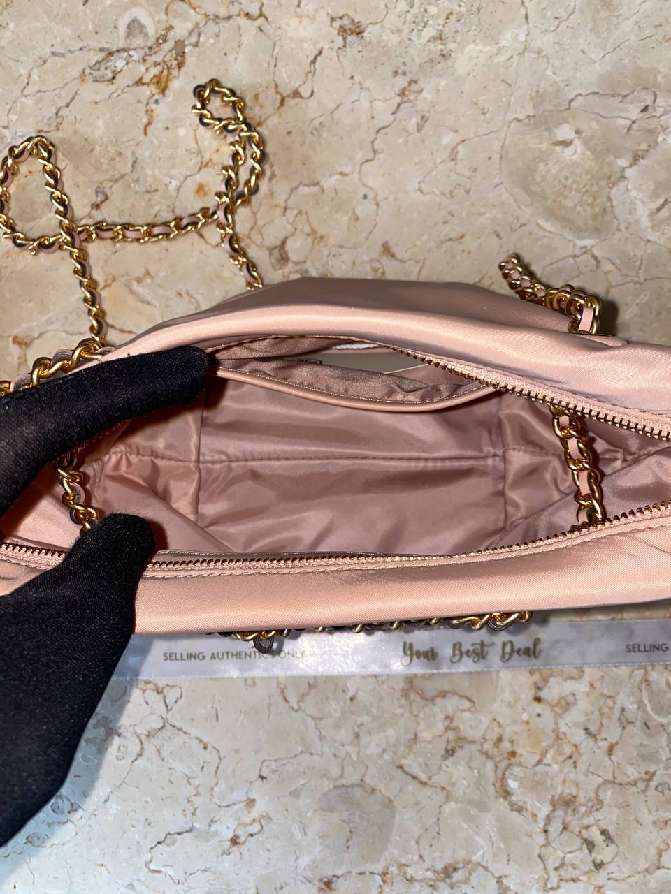 Tory Burch Ella Small Chain Crossbody Pink Sand