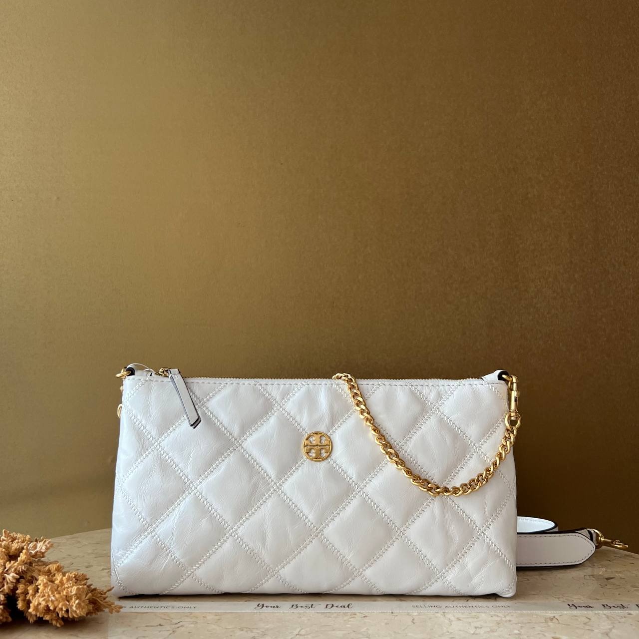 Tory Burch Willa Glazed Zip Shoulder Bag