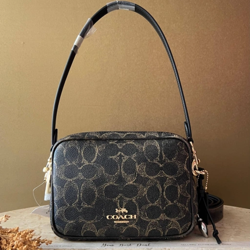 Coach Signature Mini Carey CrossBody With Love Charm