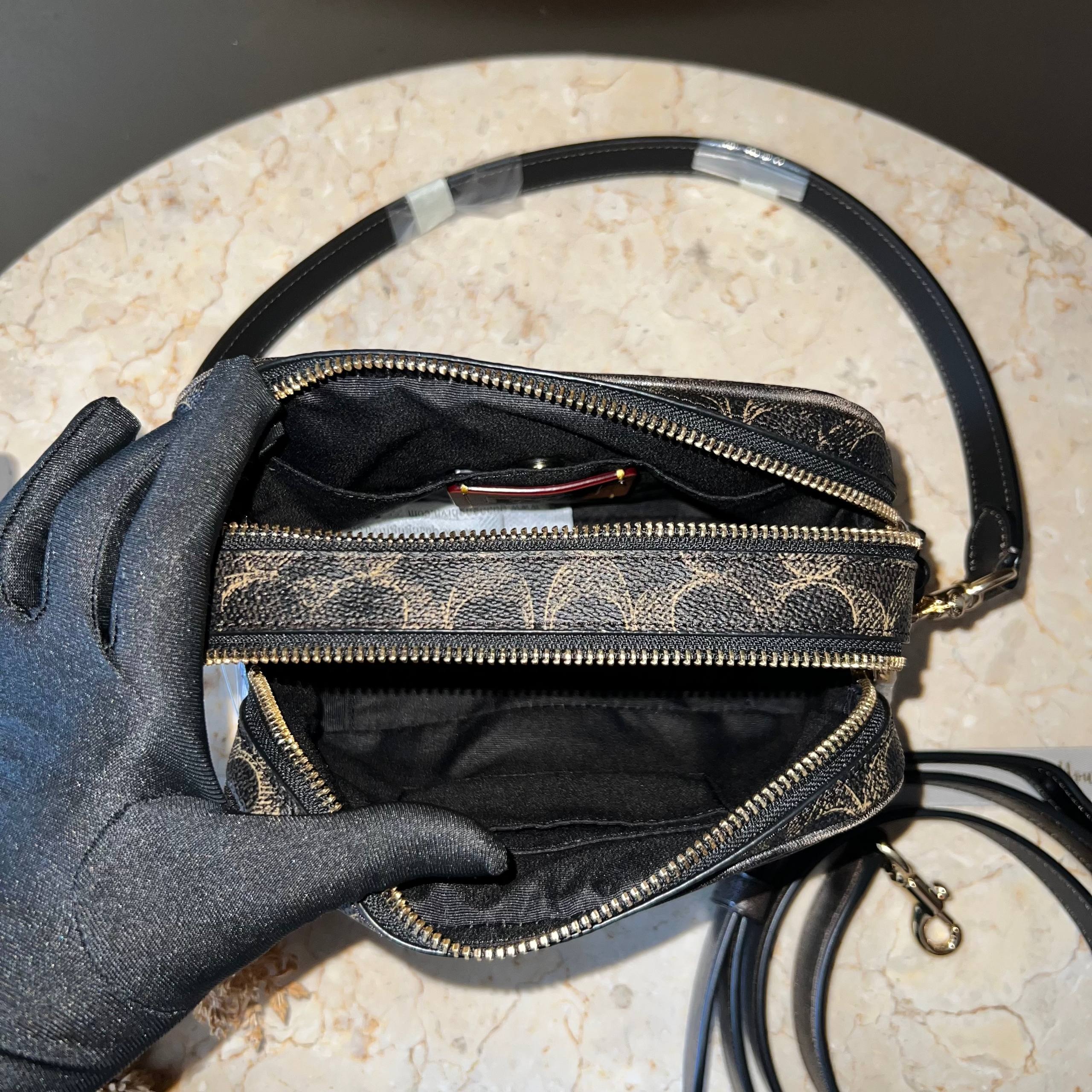 Coach Signature Mini Carey CrossBody With Love Charm