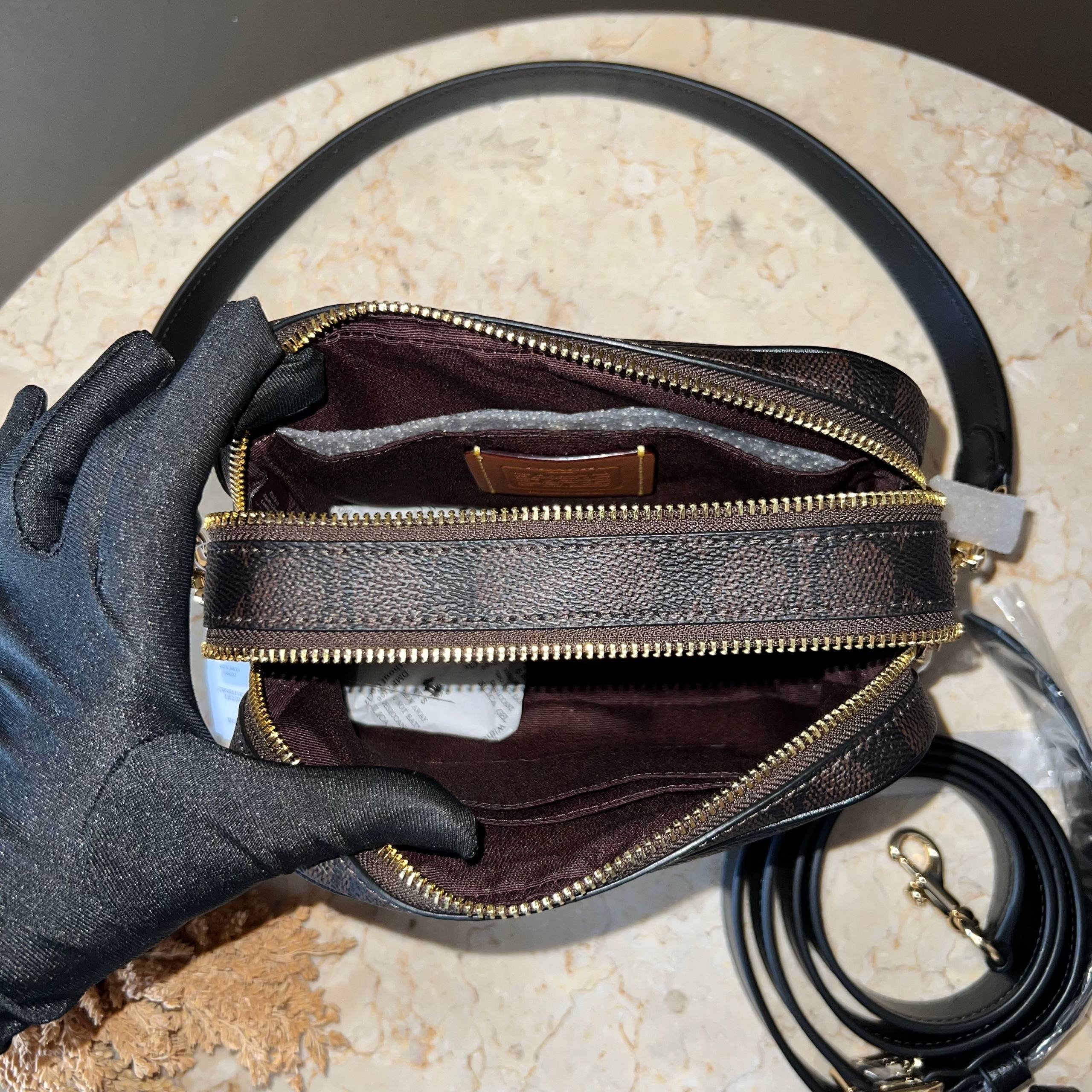 Coach Signature Mini Carey CrossBody With Love Charm