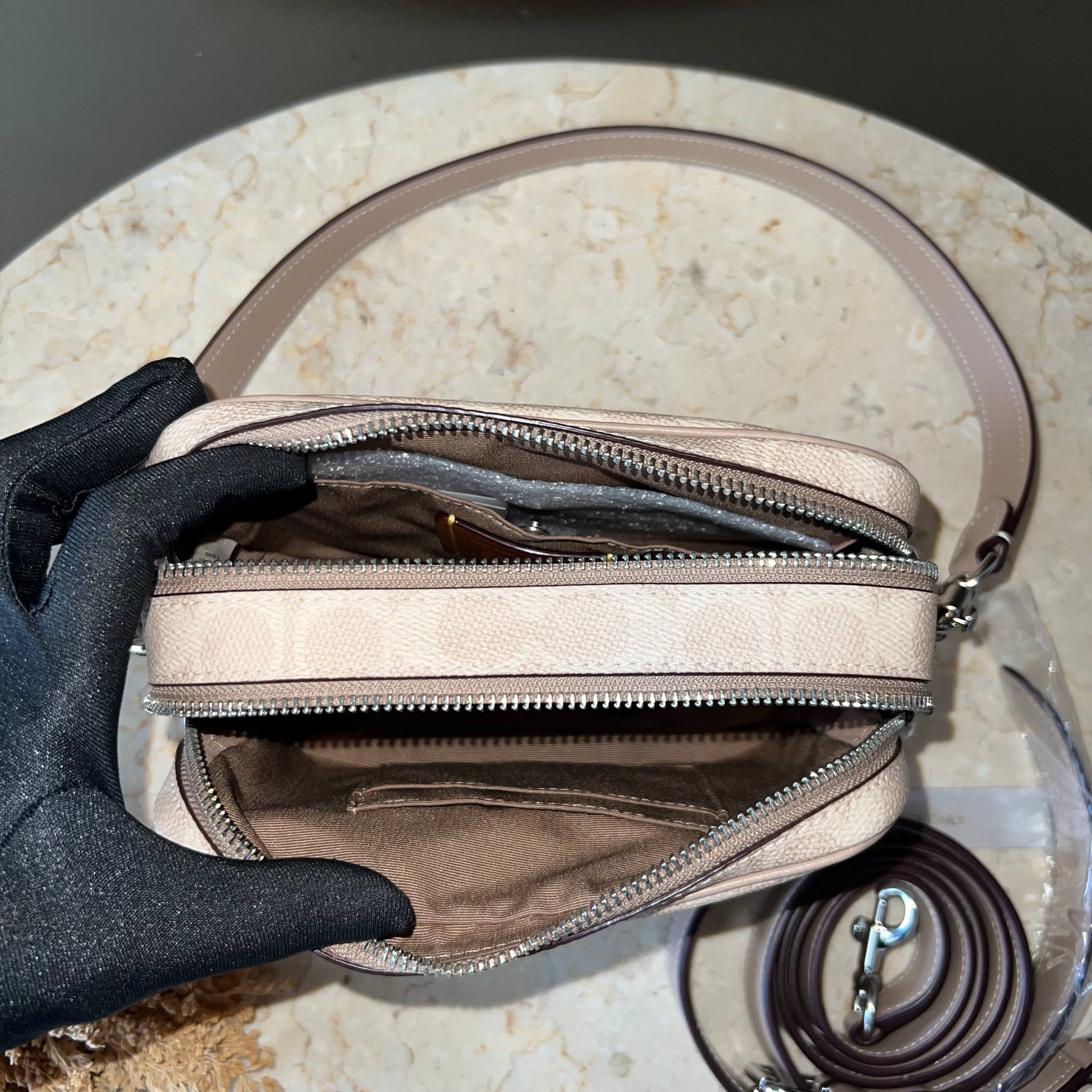 Coach Signature Mini Carey CrossBody With Love Charm