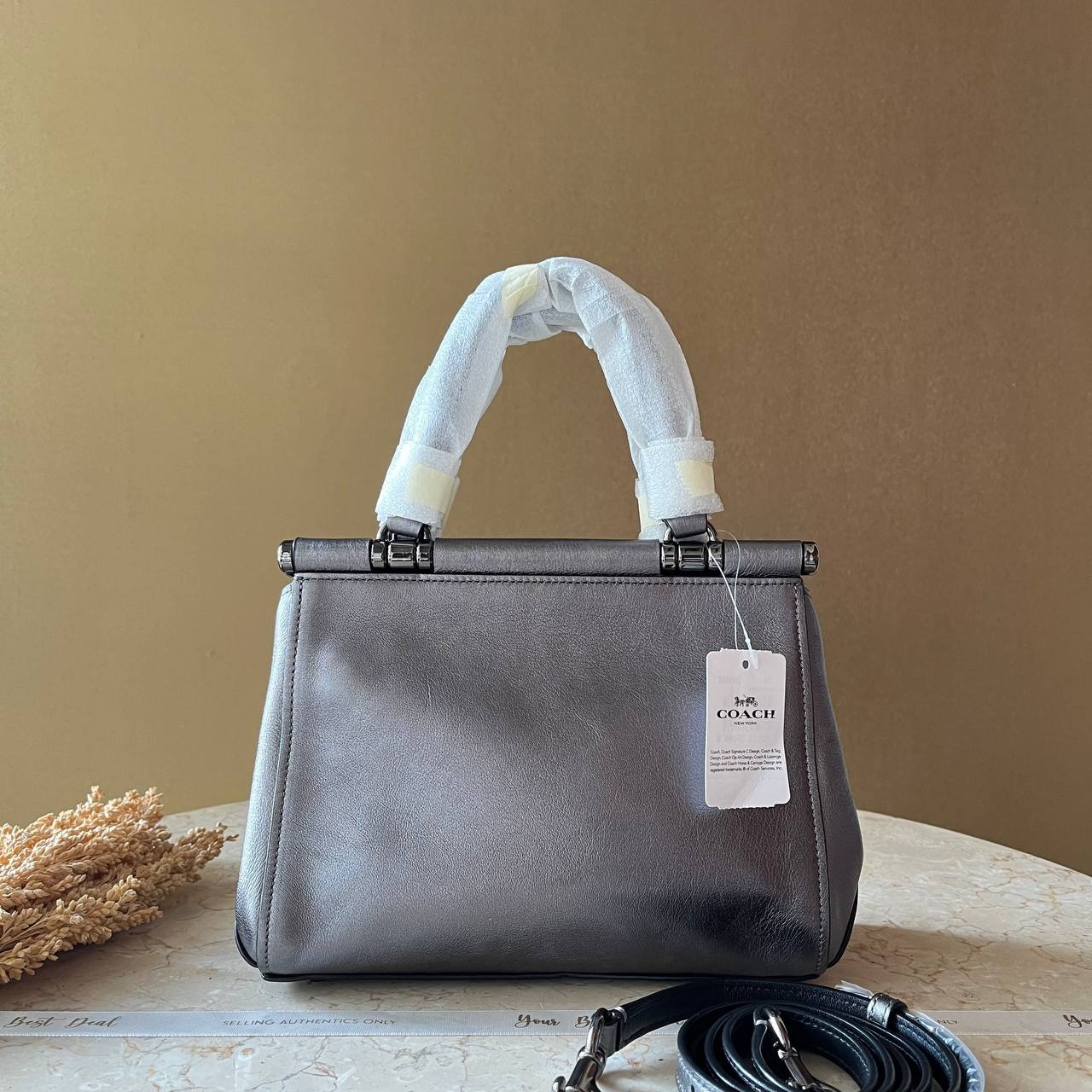 Coach Grace Metallic Graphite