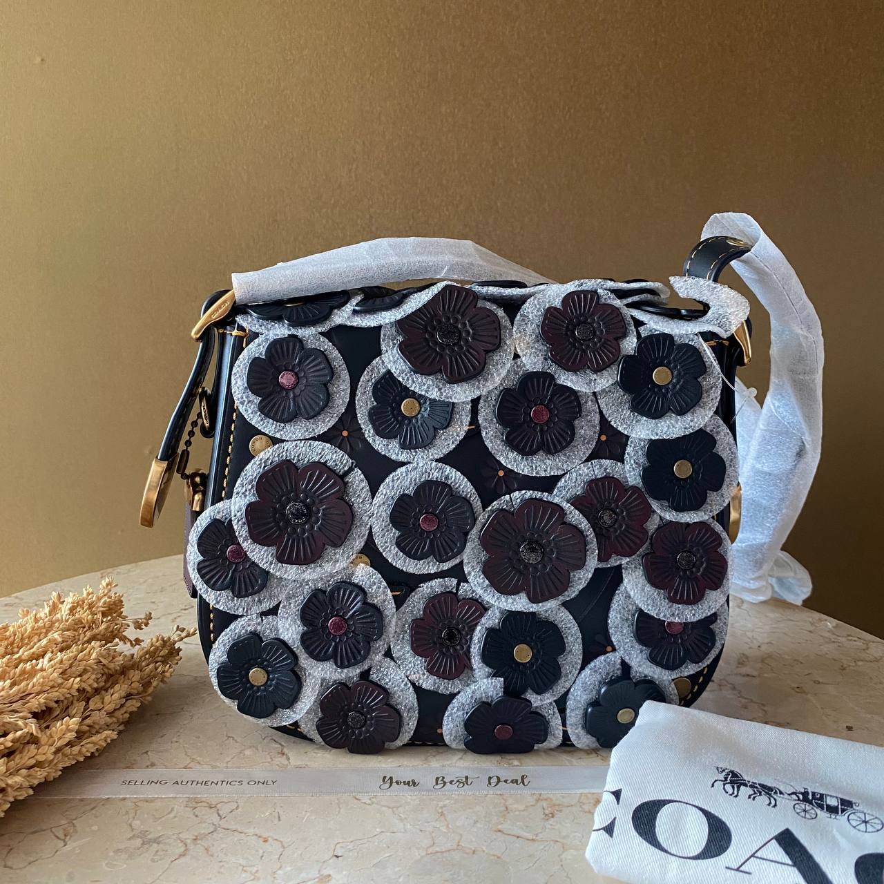 Coach Saddle Bag 23 with Tea Rose