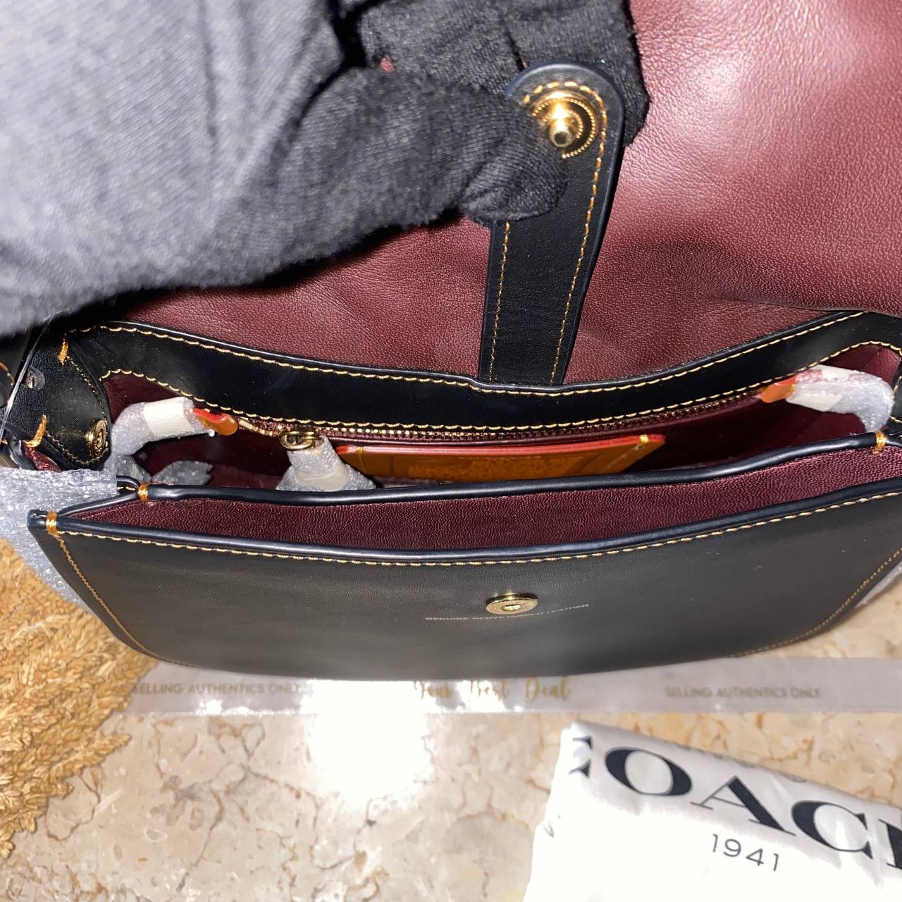 Coach Saddle Bag 23 with Tea Rose