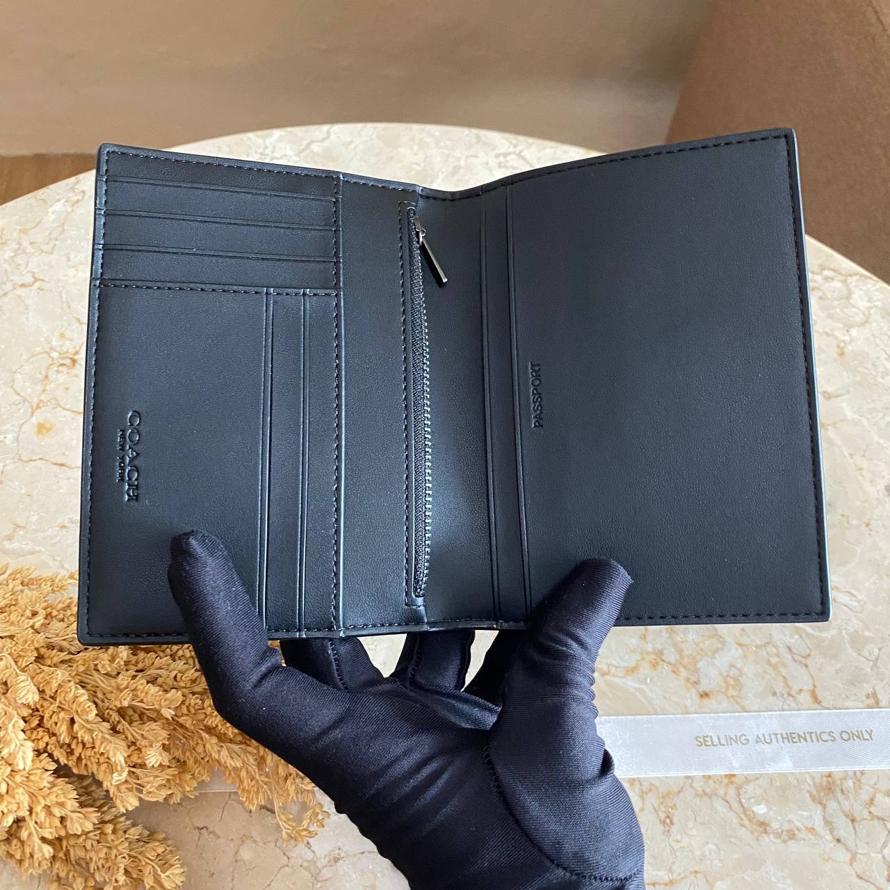 Coach Signature Passport Card Case