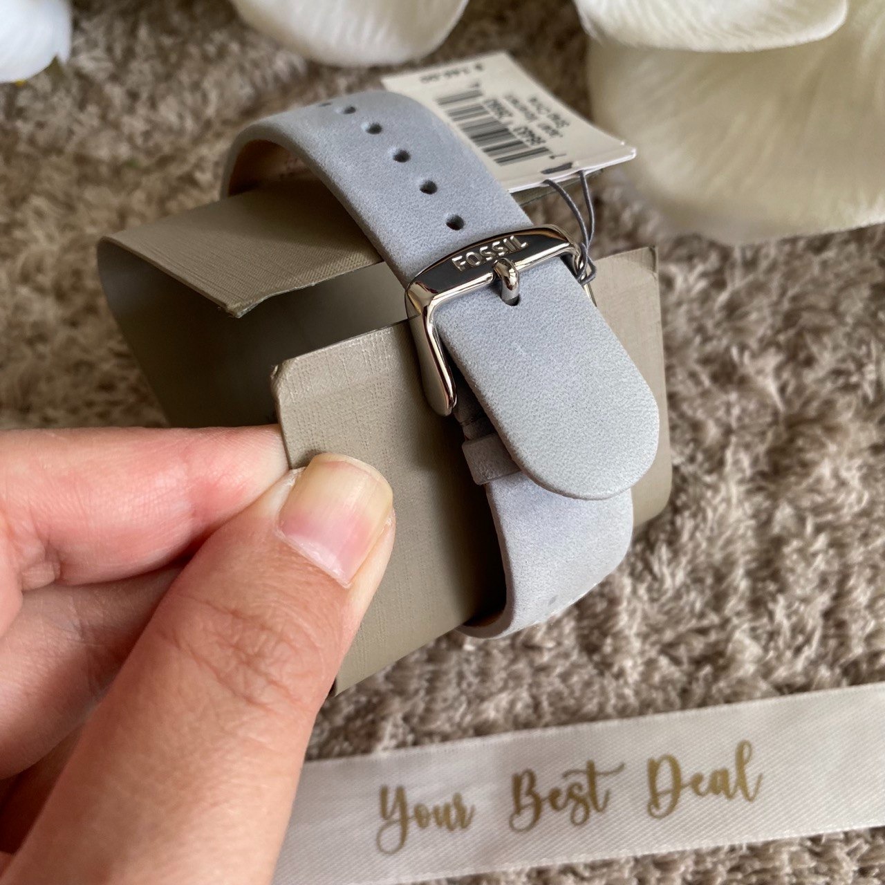 Fossil Everyday Muse White Dial Watch Grey Ladies Watch