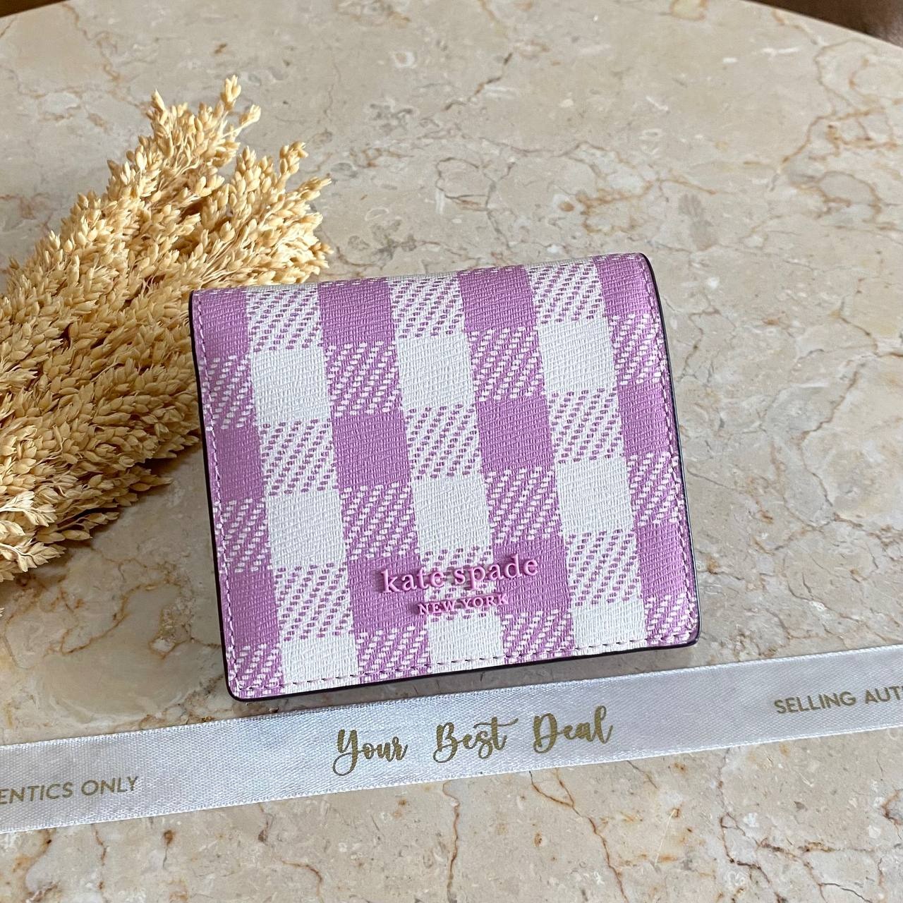 Kate Spade Morgan Gingham Field Small Bifold Wallet 