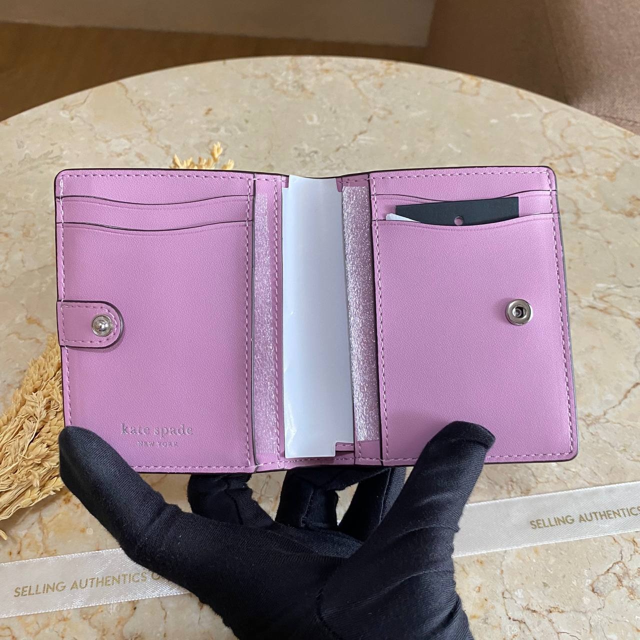 Kate Spade Morgan Gingham Field Small Bifold Wallet 